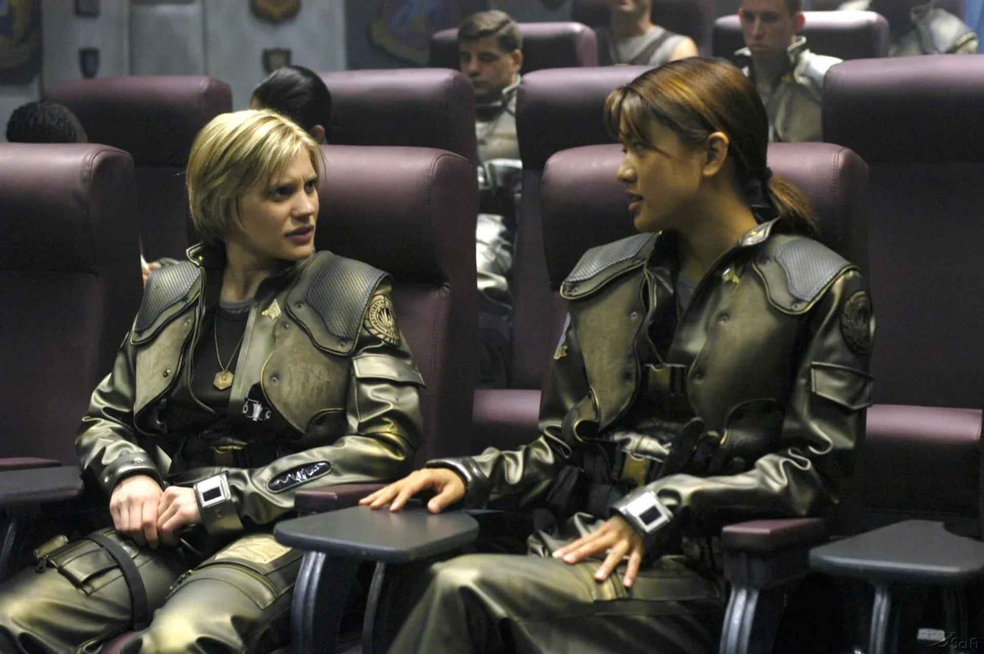 Grace Park and Katee Sackhoff in Battlestar Galactica (2004)