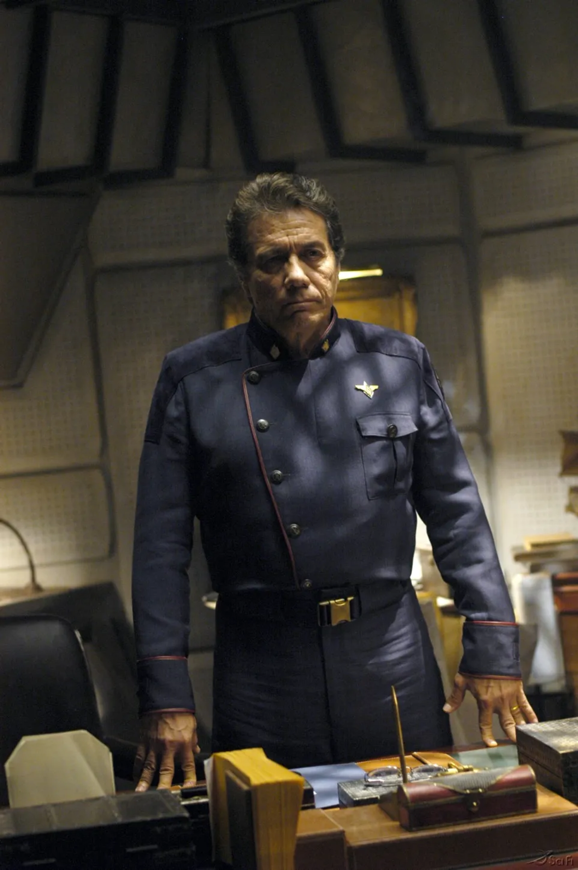 Edward James Olmos in Battlestar Galactica (2004)