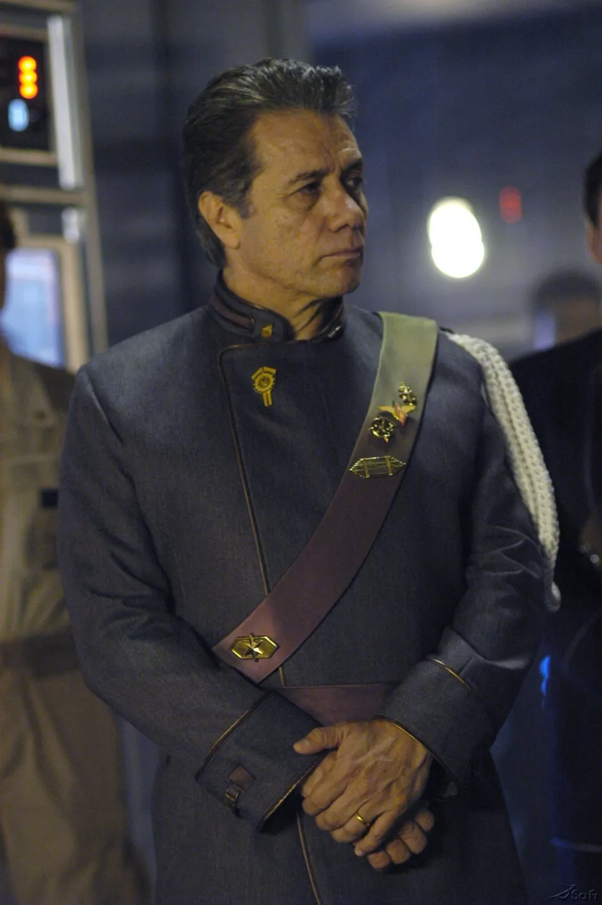 Edward James Olmos in Battlestar Galactica (2004)