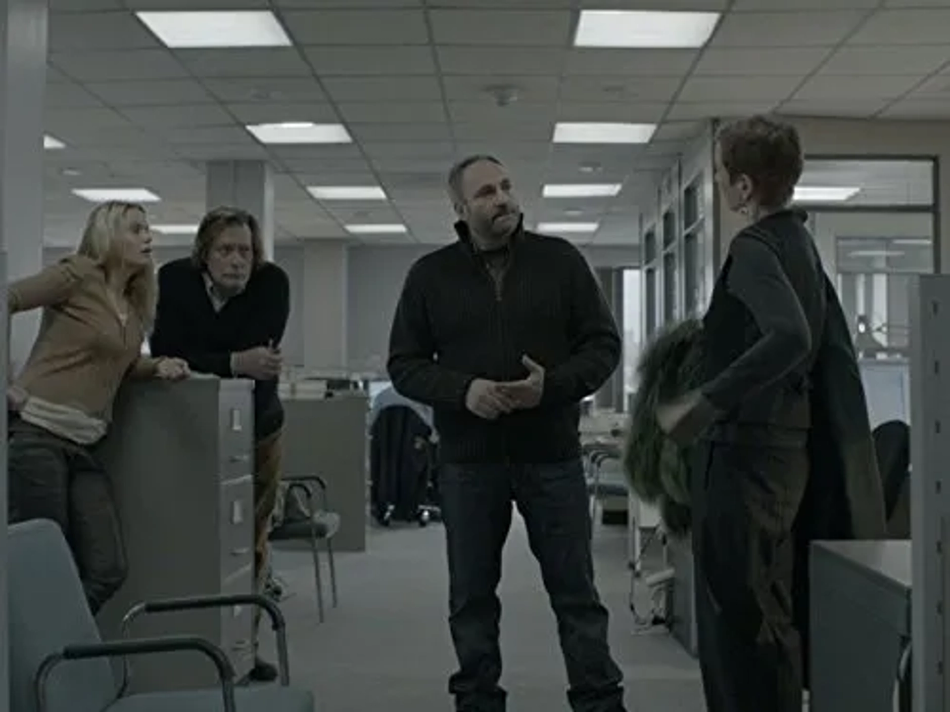 Sarah Boberg, Kim Bodnia, Sofia Helin, and Dag Malmberg in The Bridge (2011)