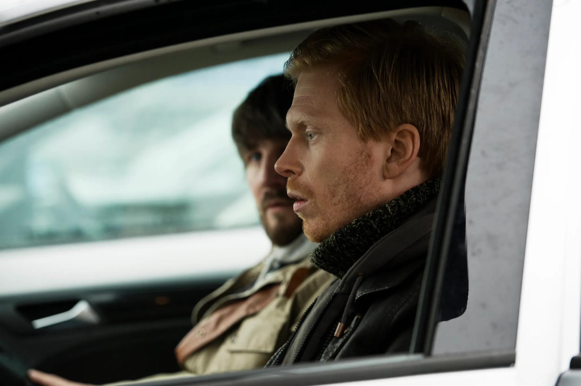 Henning Valin Jakobsen and Jörgen Thorsson in The Bridge (2011)