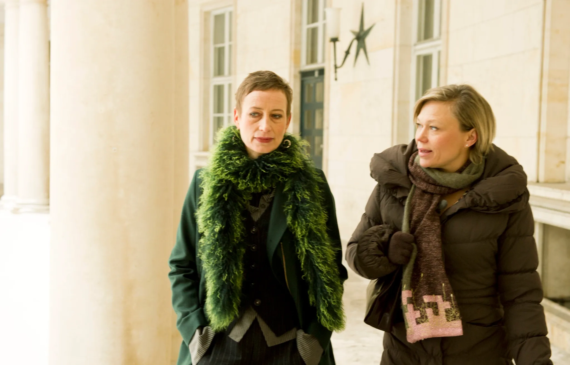 Sarah Boberg and Sofie Stougaard in The Bridge (2011)