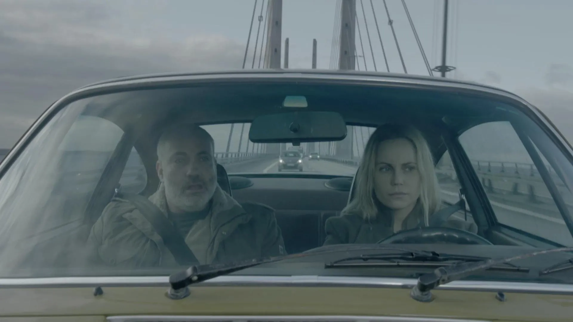 Kim Bodnia and Sofia Helin in The Bridge (2011)