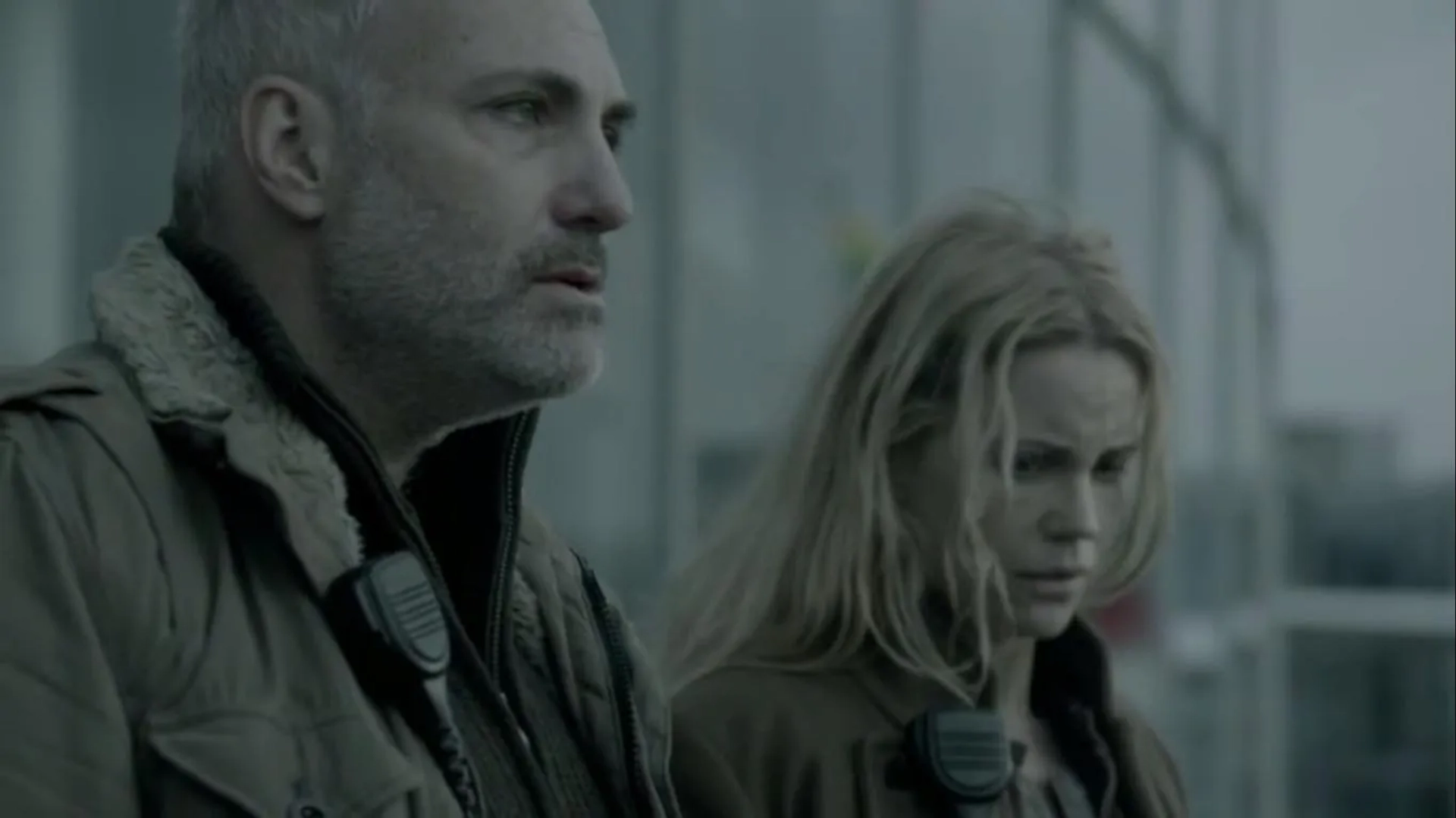 Kim Bodnia and Sofia Helin in The Bridge (2011)