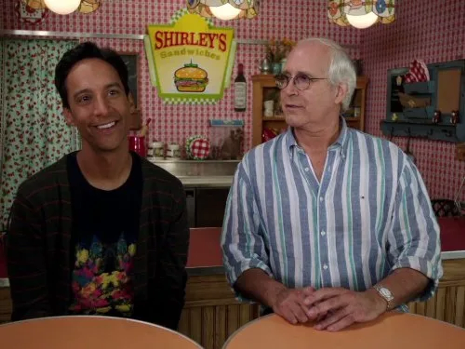 Chevy Chase and Danny Pudi in Community (2009)