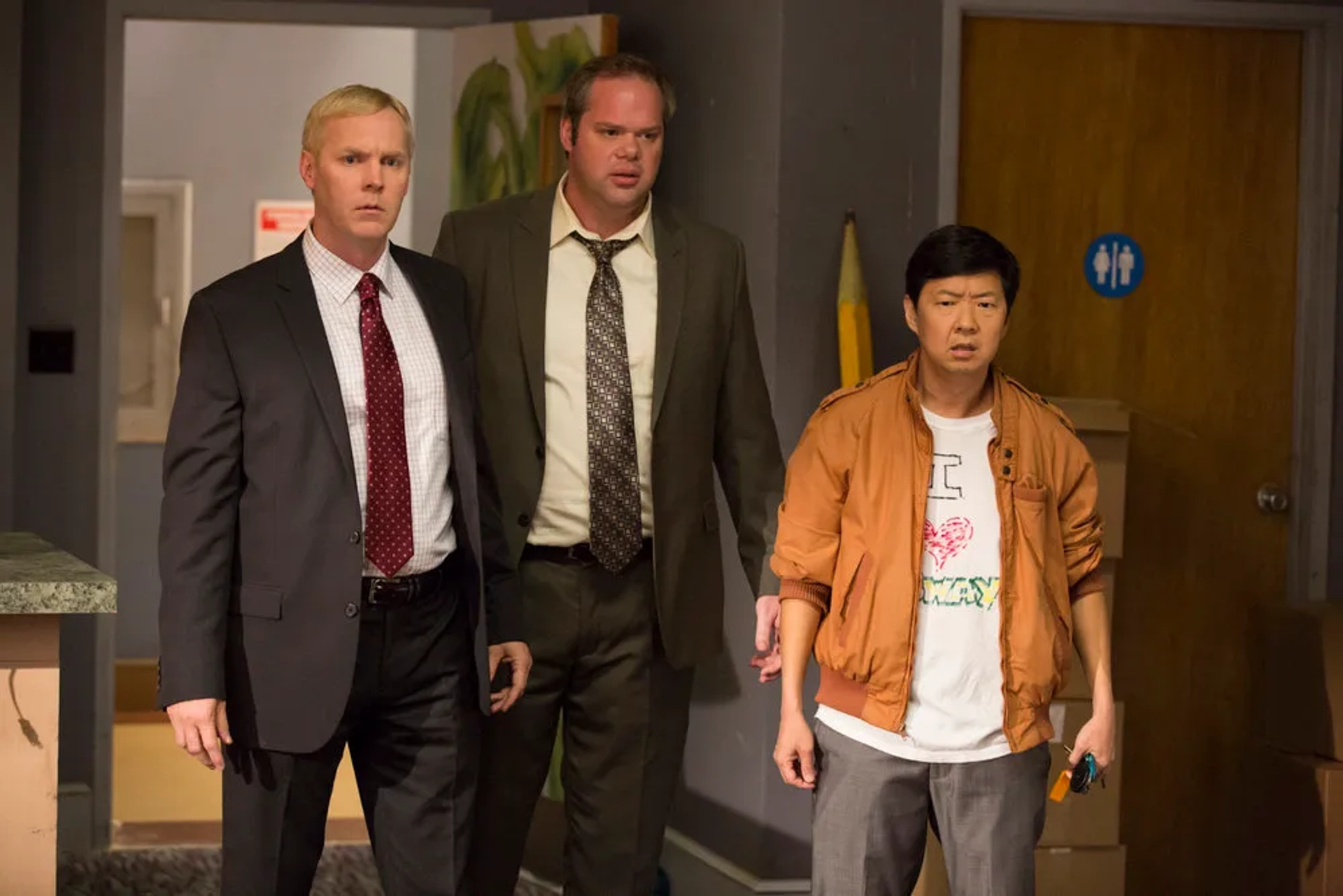 Ken Jeong, Brady Novak, and Jeremy Scott Johnson in Community (2009)