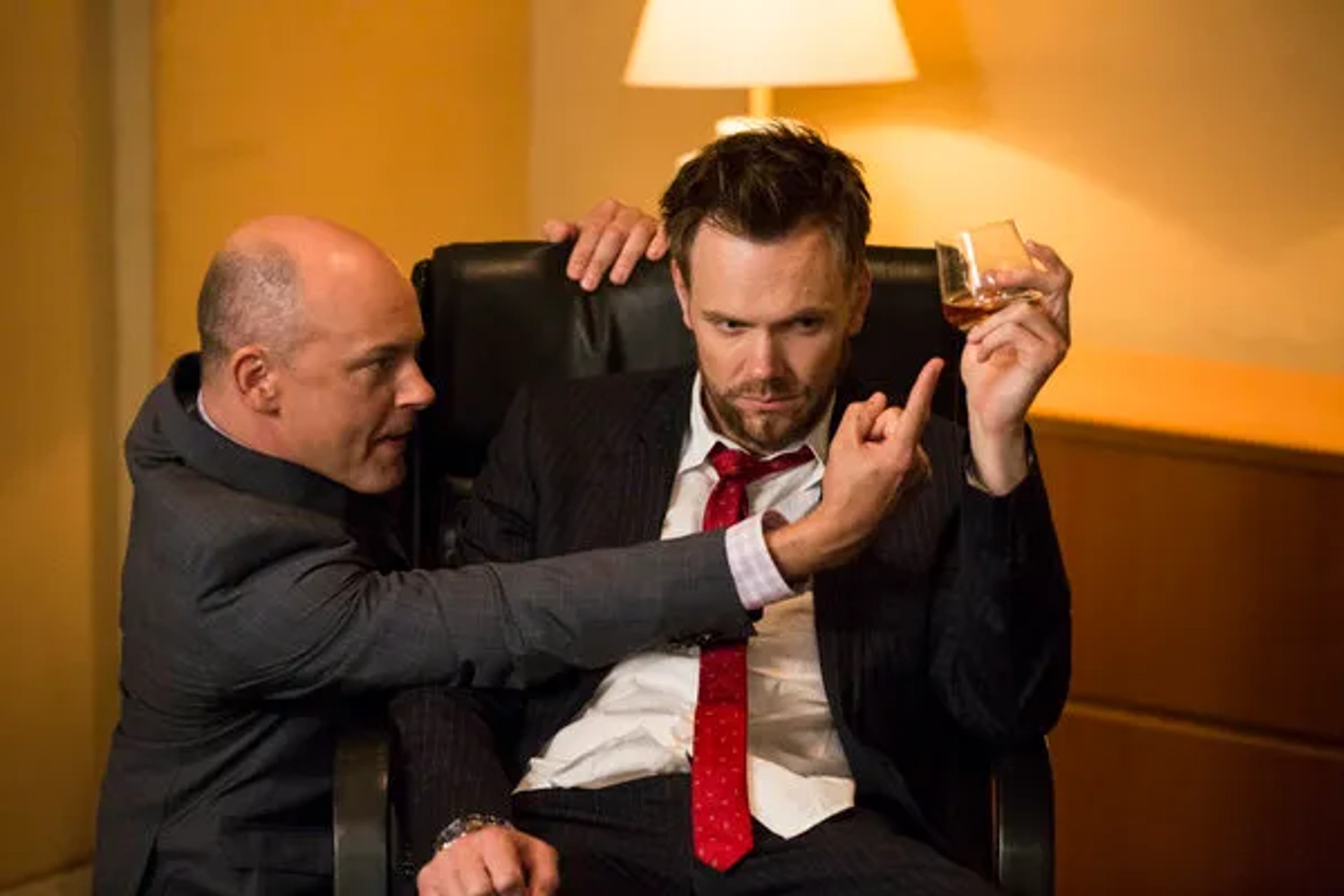 Joel McHale and Rob Corddry in Community (2009)