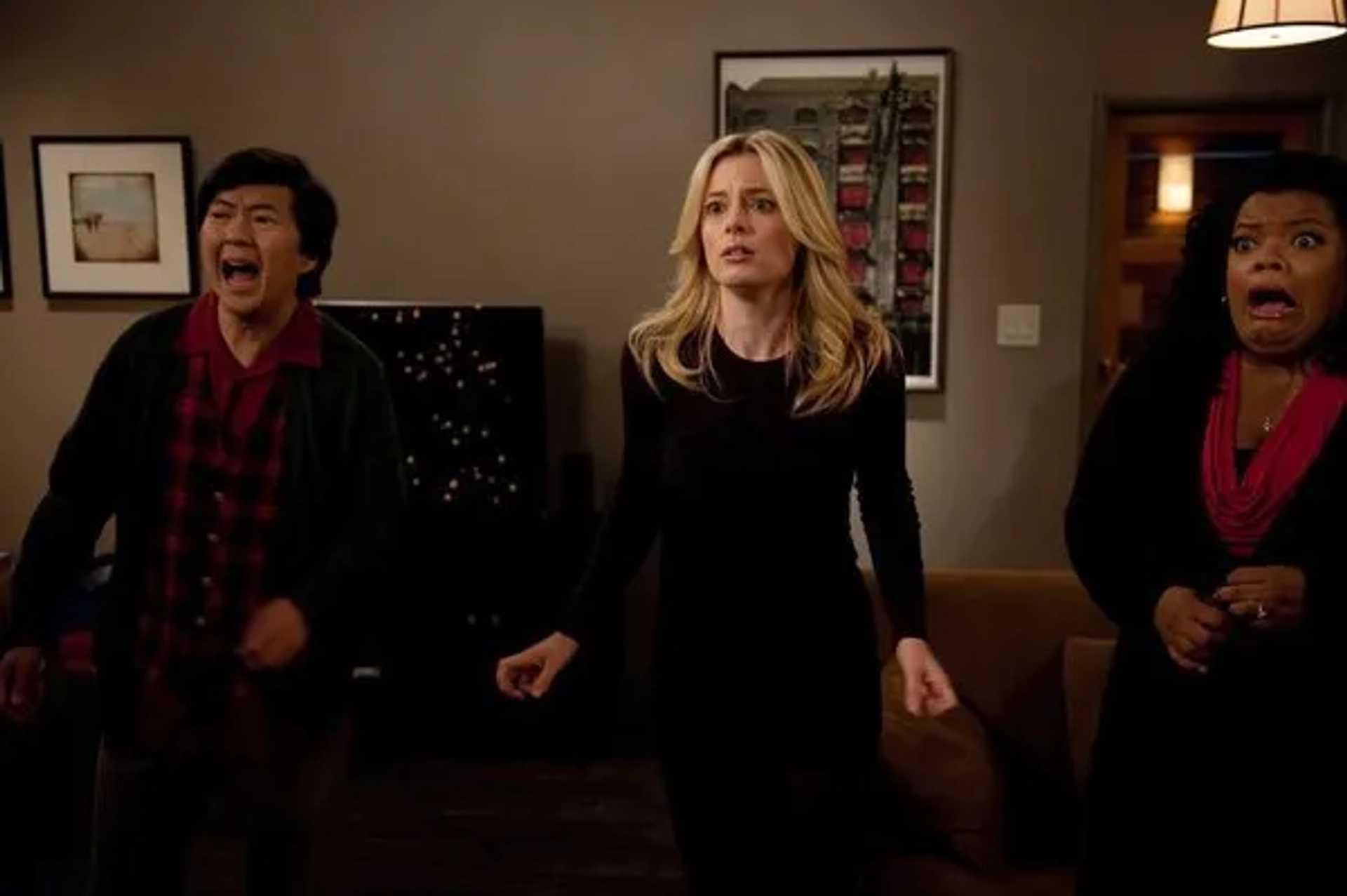 Ken Jeong, Yvette Nicole Brown, and Gillian Jacobs in Community (2009)