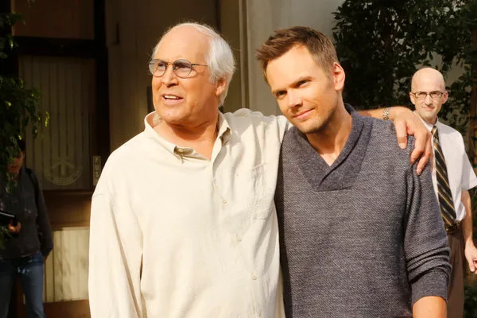 Chevy Chase, Joel McHale, and Jim Rash in Community (2009)