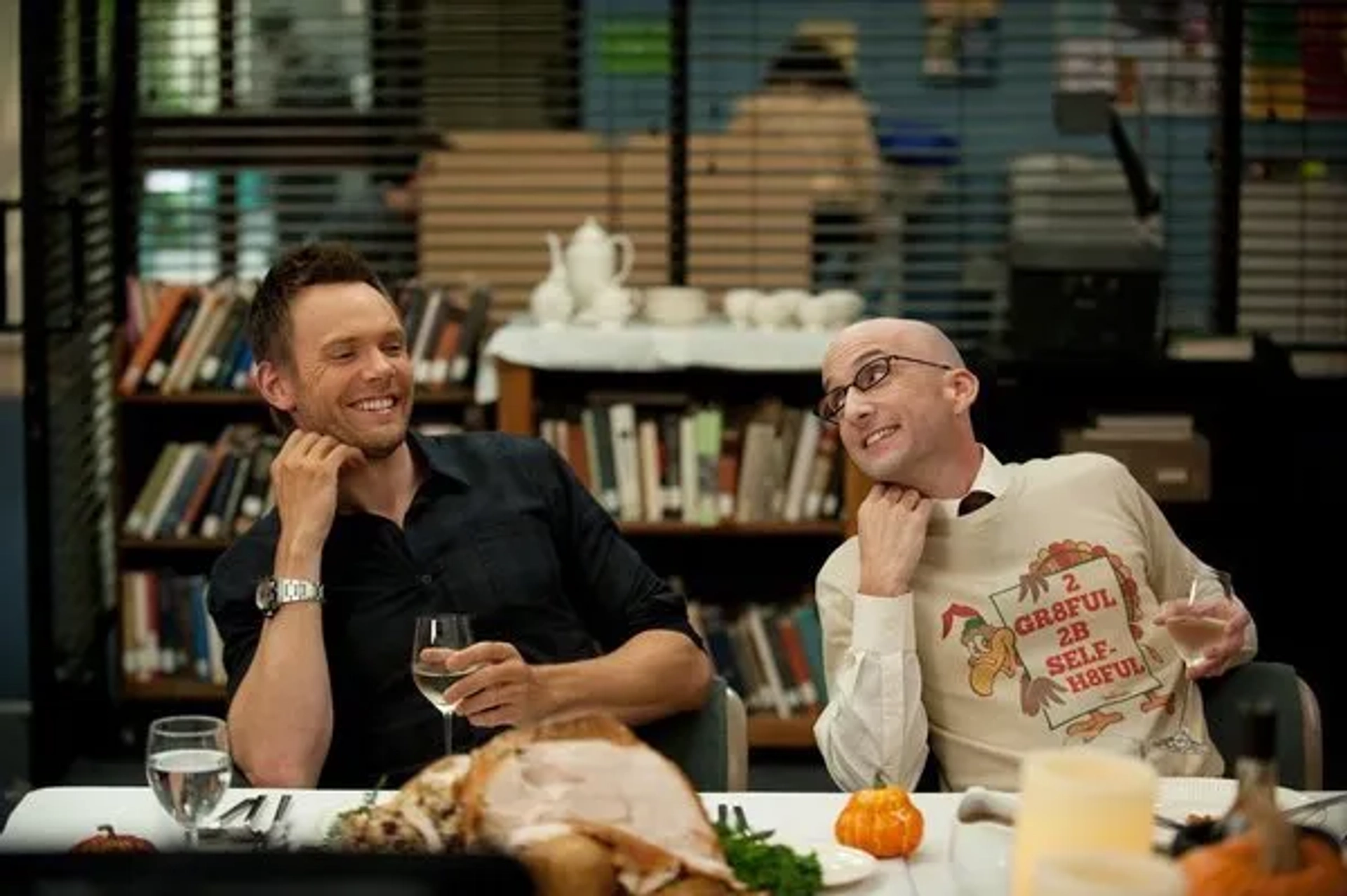 Joel McHale and Jim Rash in Community (2009)