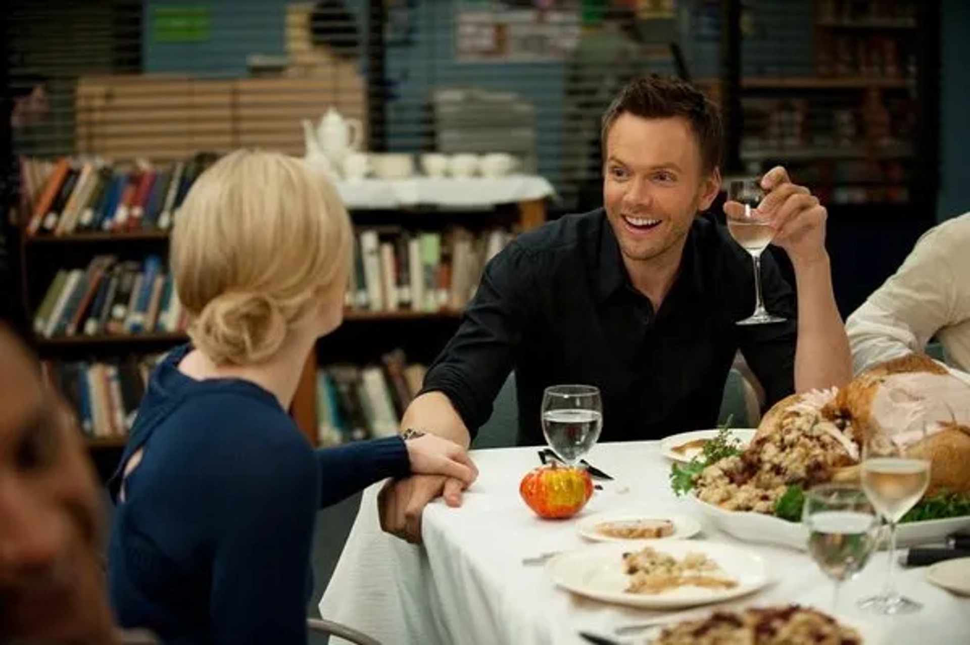 Joel McHale, Gillian Jacobs, and Danny Pudi in Community (2009)