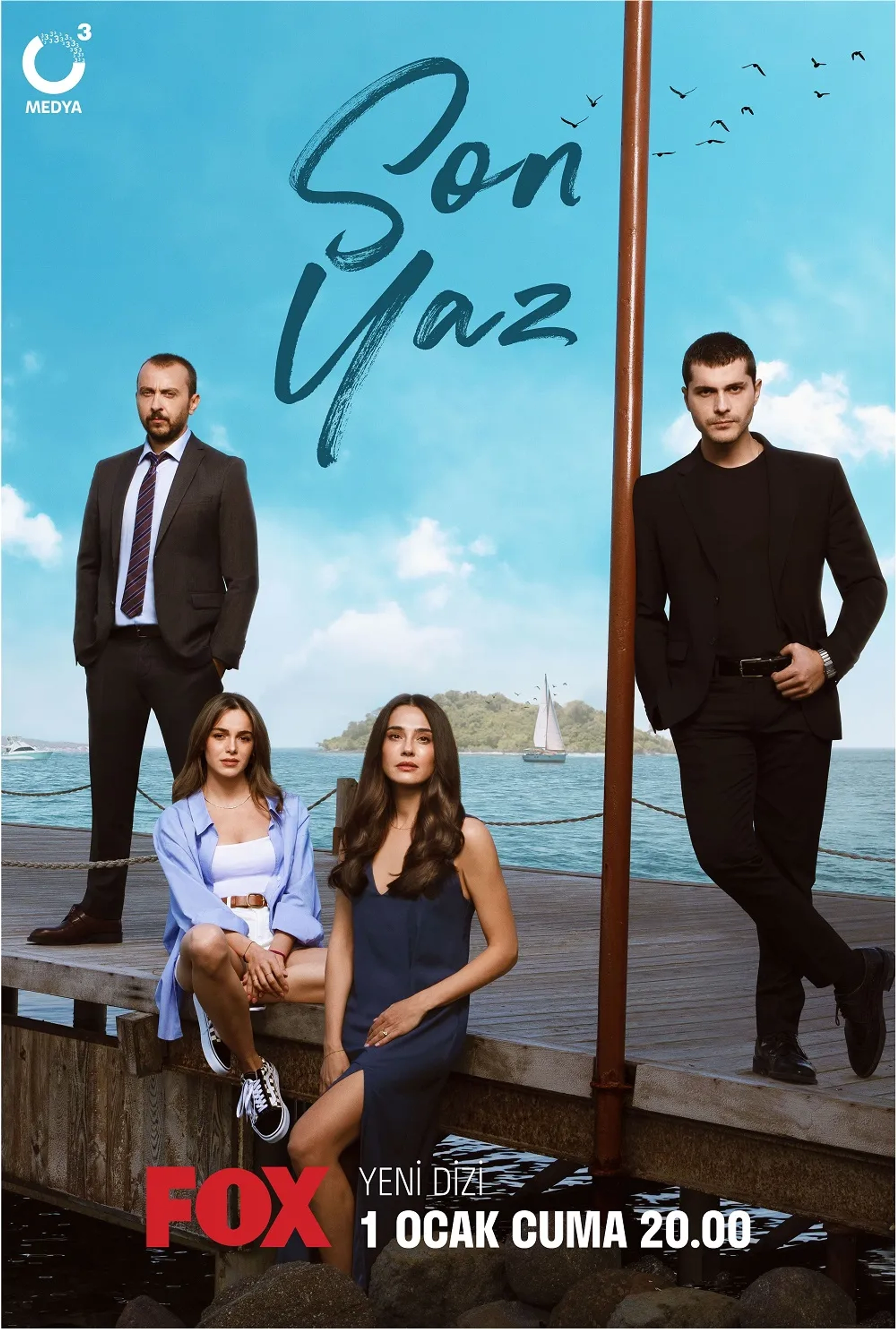 Hafsanur Sancaktutan, Ali Atay, Funda Eryigit, and Alperen Duymaz in Last Summer (2021)