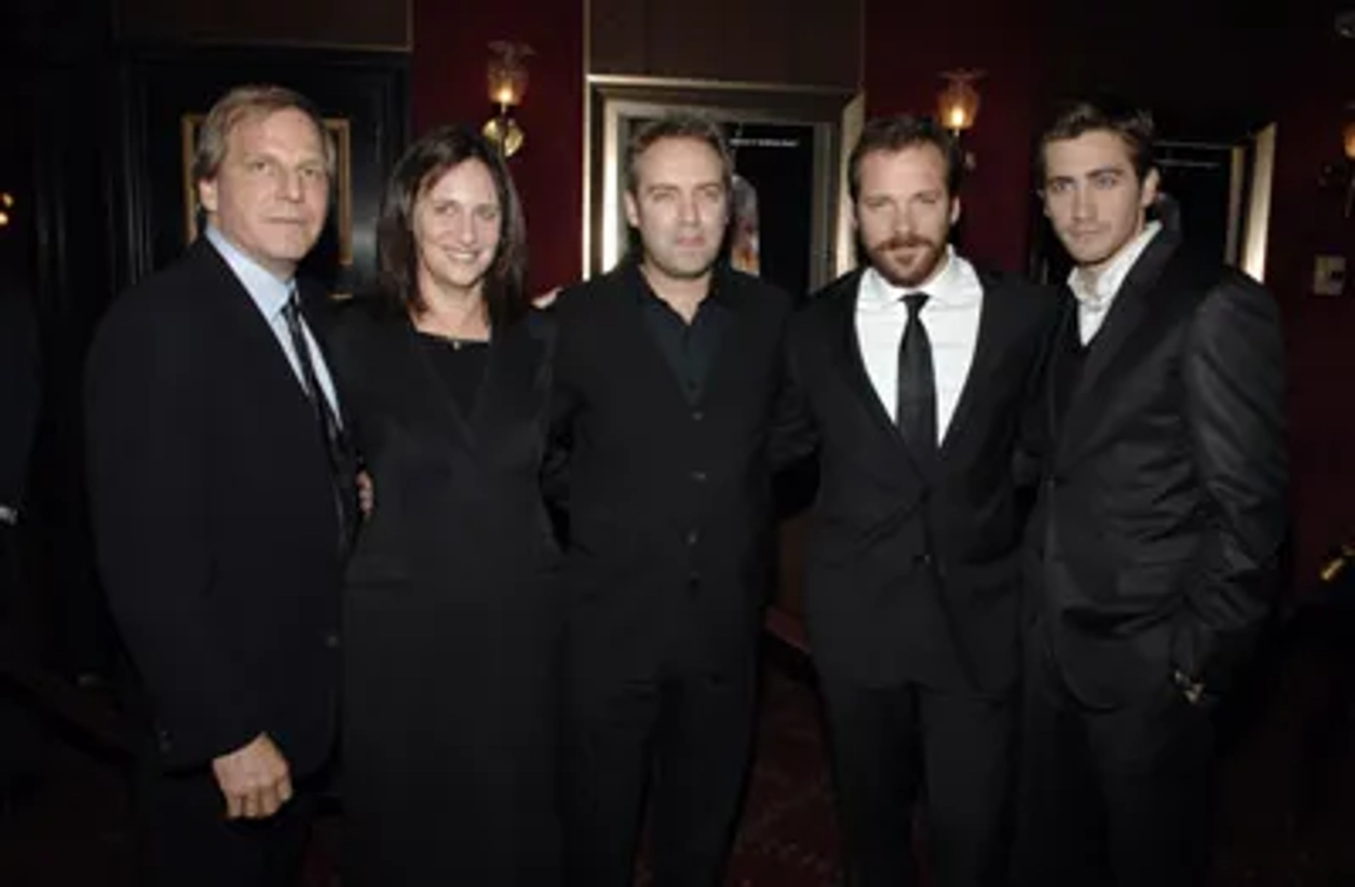 Sam Mendes, Lucy Fisher, Jake Gyllenhaal, Peter Sarsgaard, and Douglas Wick at an event for Jarhead (2005)