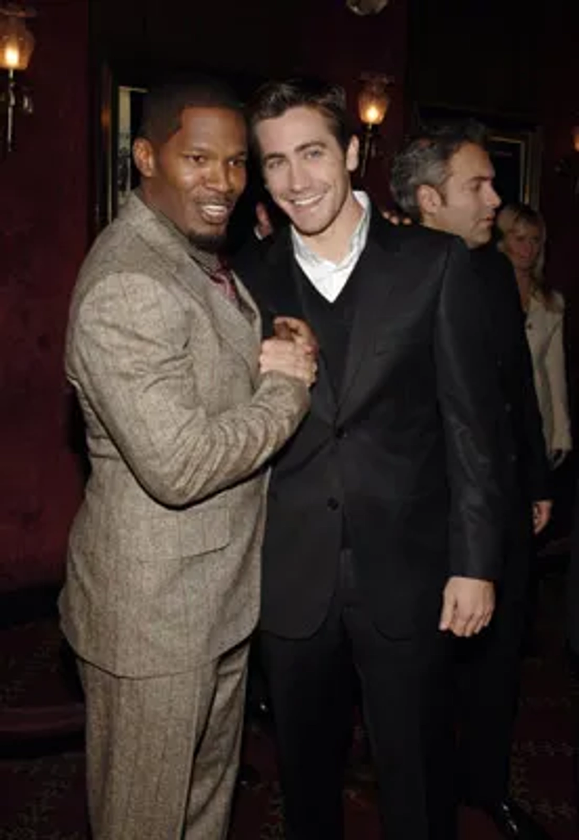 Jamie Foxx and Jake Gyllenhaal at an event for Jarhead (2005)