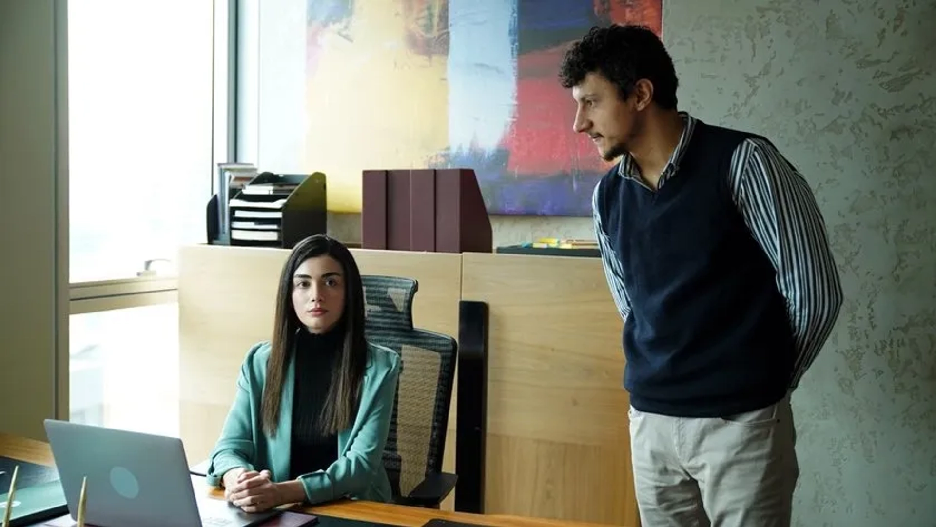 Özge Yagiz and Alper Çankaya in Baba (2022)