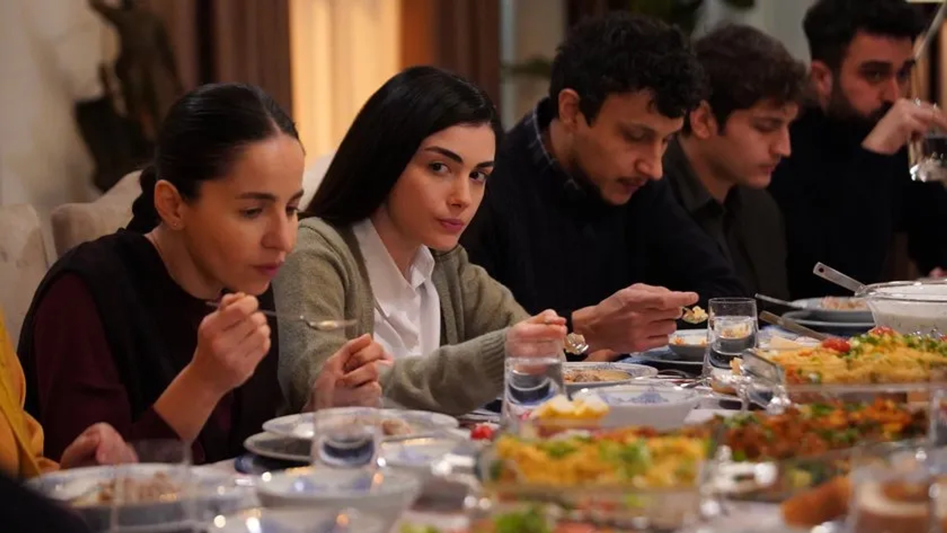 Özge Yagiz, Bihter Dinçel, Oktay Çubuk, and Alper Çankaya in Baba (2022)