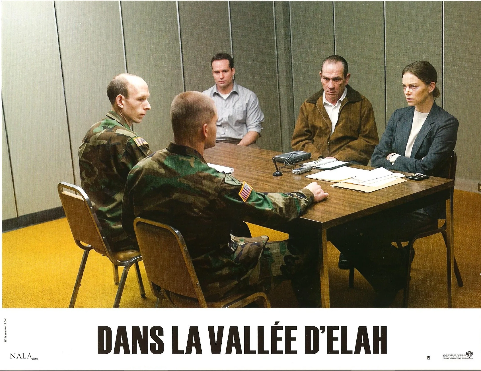 Tommy Lee Jones, Charlize Theron, Jason Patric, and Wes Chatham in In the Valley of Elah (2007)