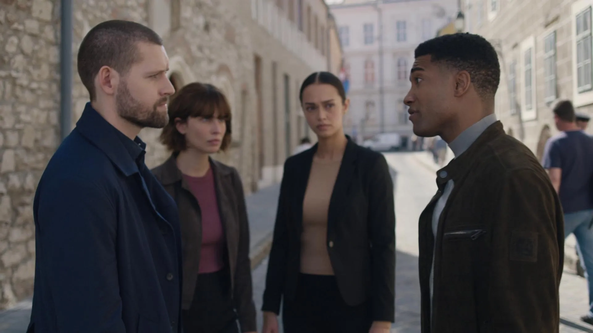 Luke Kleintank, Heida Reed, Carter Redwood, and Vinessa Vidotto in FBI: International (2021)