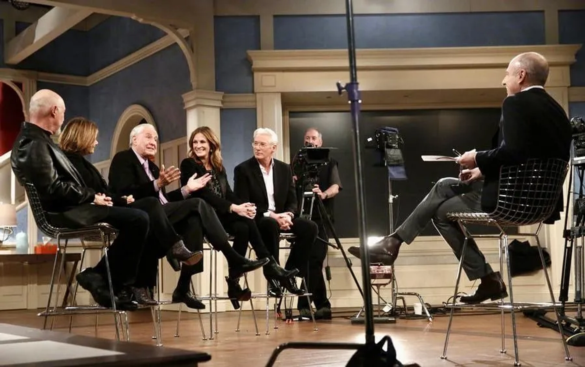 Richard Gere, Julia Roberts, Laura San Giacomo, Hector Elizondo, Matt Lauer, and Garry Marshall at an event for Pretty Woman (1990)