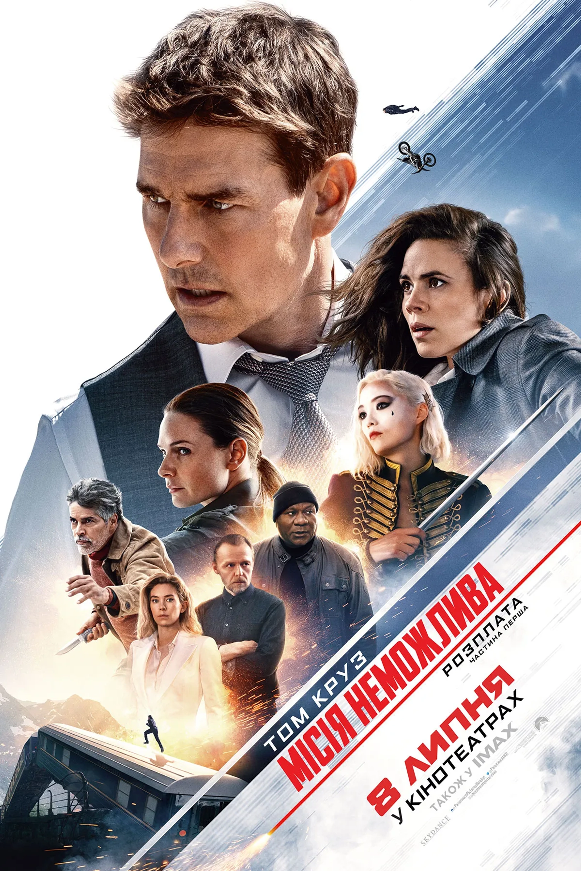 Tom Cruise, Ving Rhames, Esai Morales, Rebecca Ferguson, Simon Pegg, Hayley Atwell, Pom Klementieff, and Vanessa Kirby in Mission: Impossible - Dead Reckoning Part One (2023)