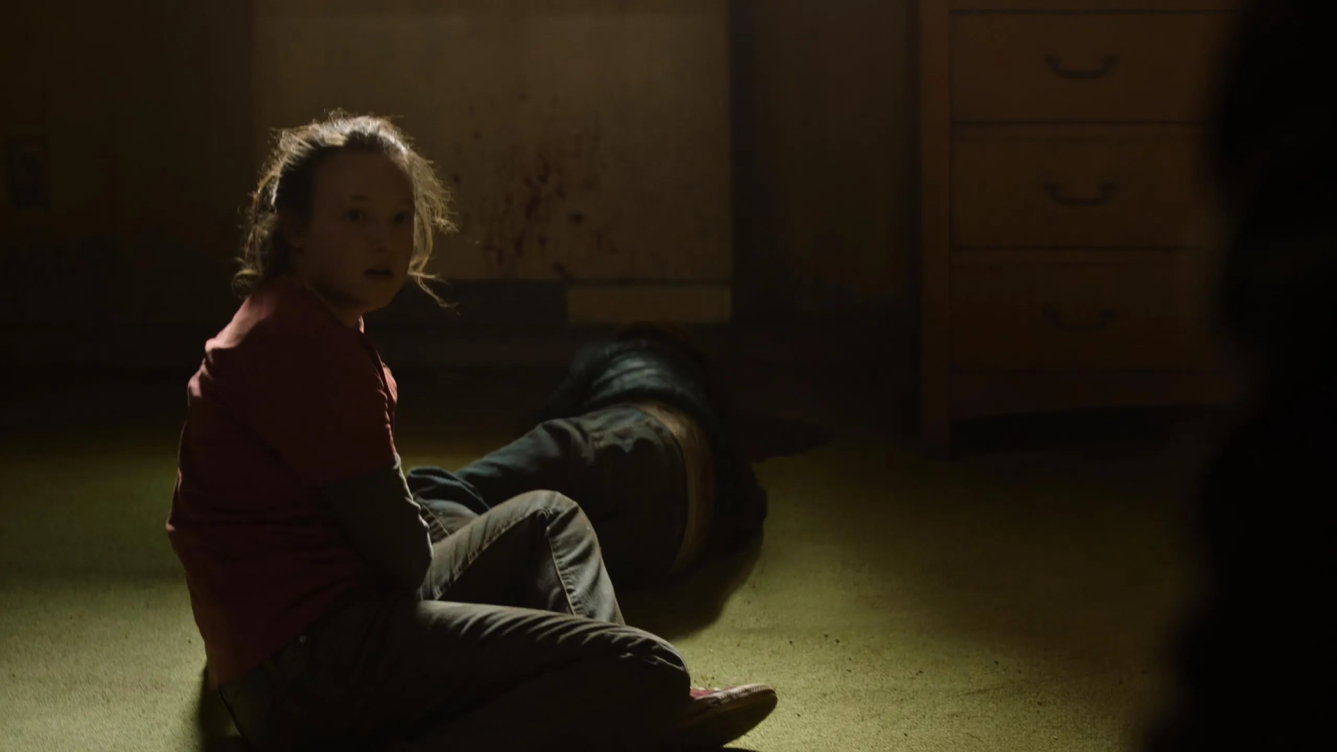 Keivonn Woodard and Bella Ramsey in The Last of Us: Endure and Survive (2023)