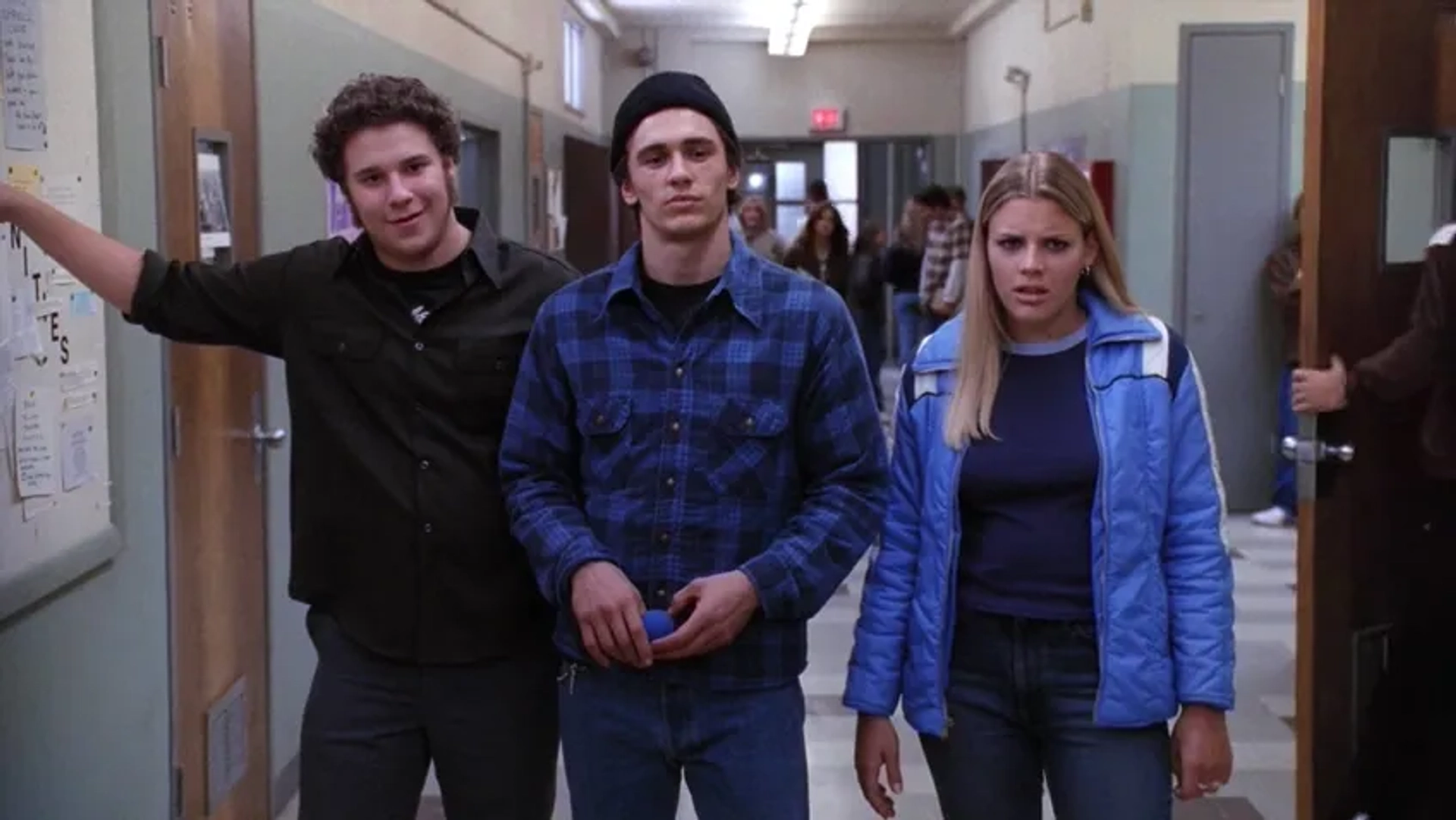 Busy Philipps, James Franco, and Seth Rogen in Freaks and Geeks (1999)