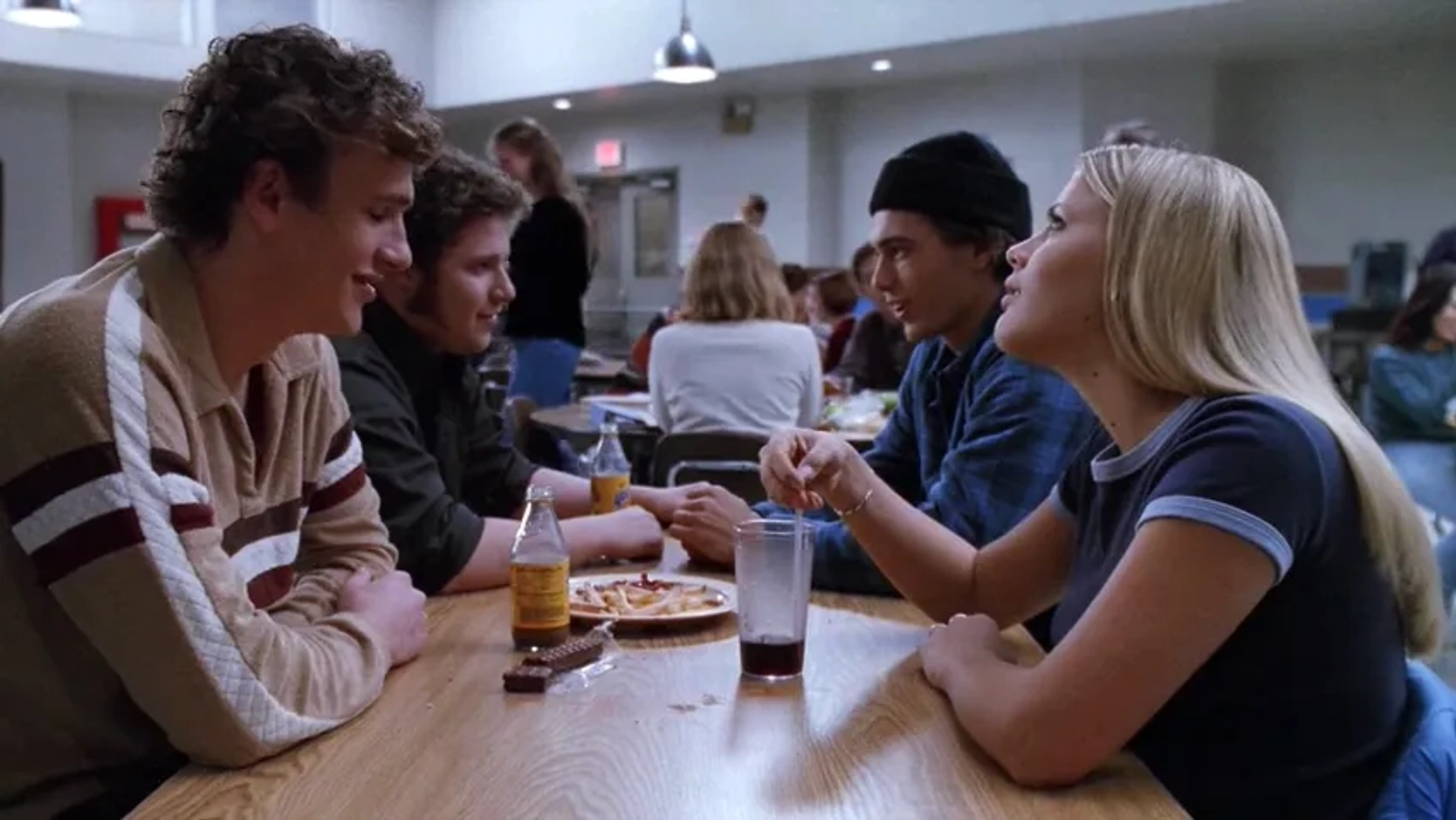 Busy Philipps, James Franco, Seth Rogen, and Jason Segel in Freaks and Geeks (1999)