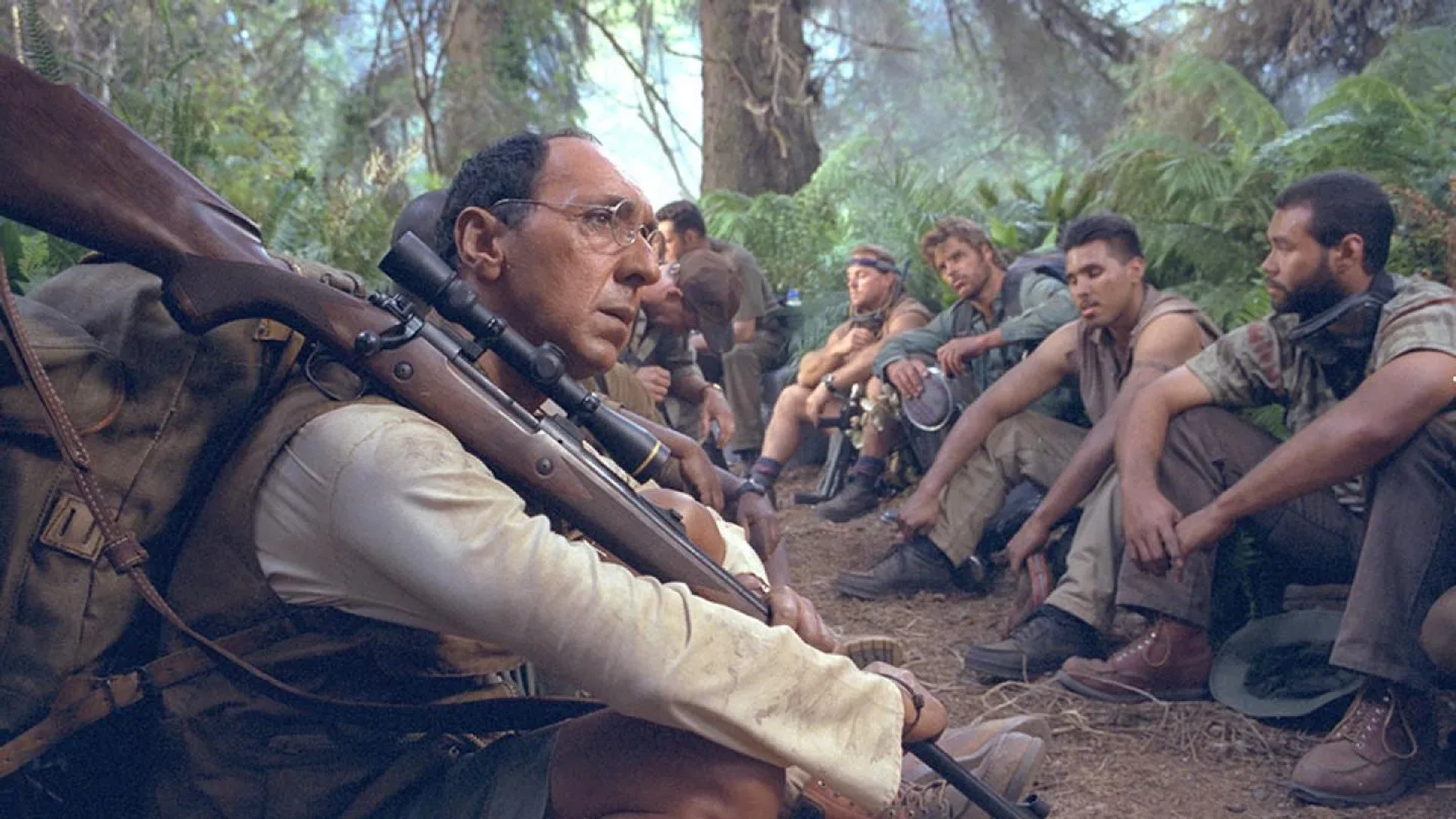 Vince Vaughn, Harvey Jason, and Chad Randall in The Lost World: Jurassic Park (1997)