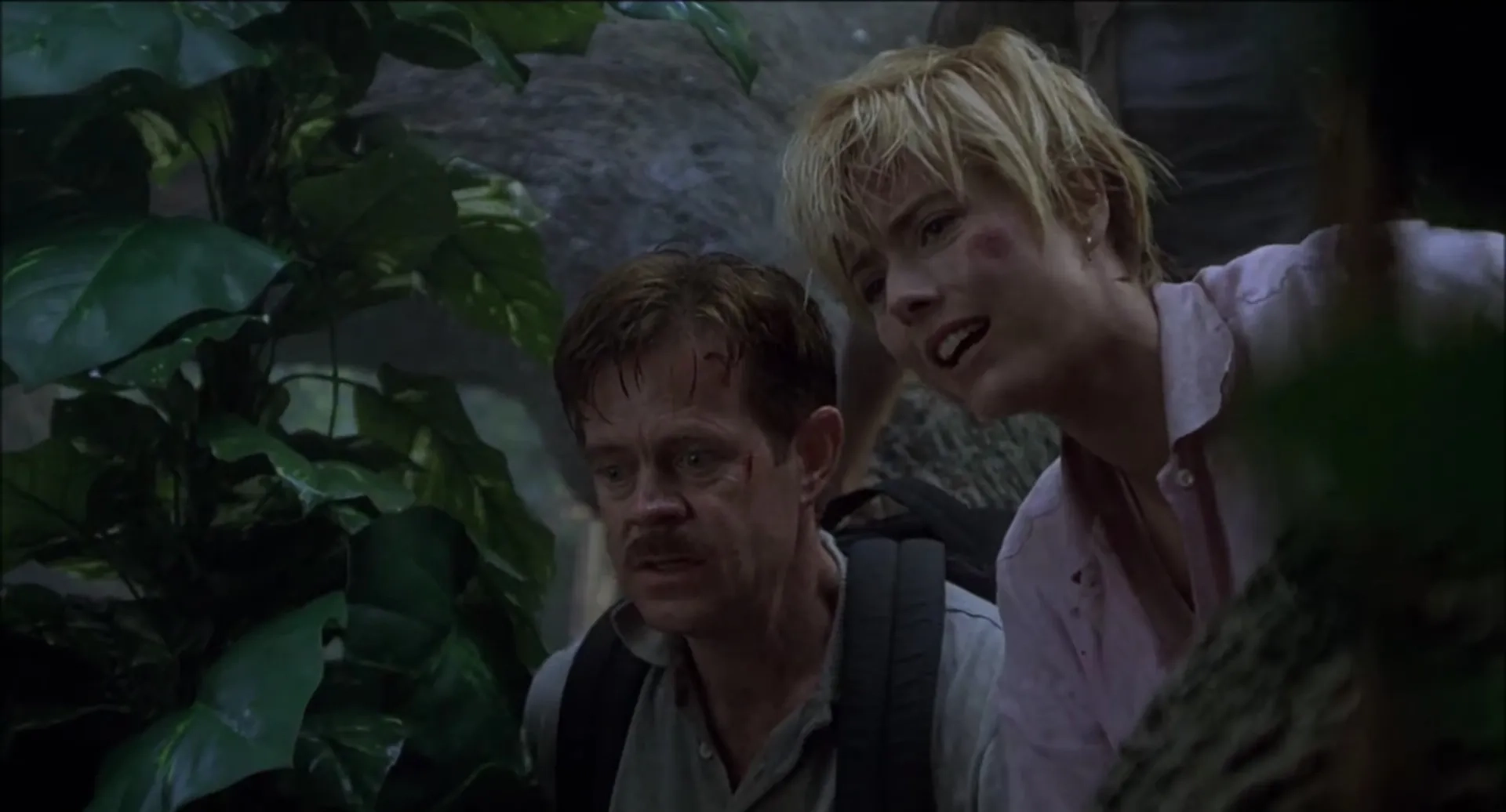 Téa Leoni and William H. Macy in Jurassic Park III (2001)