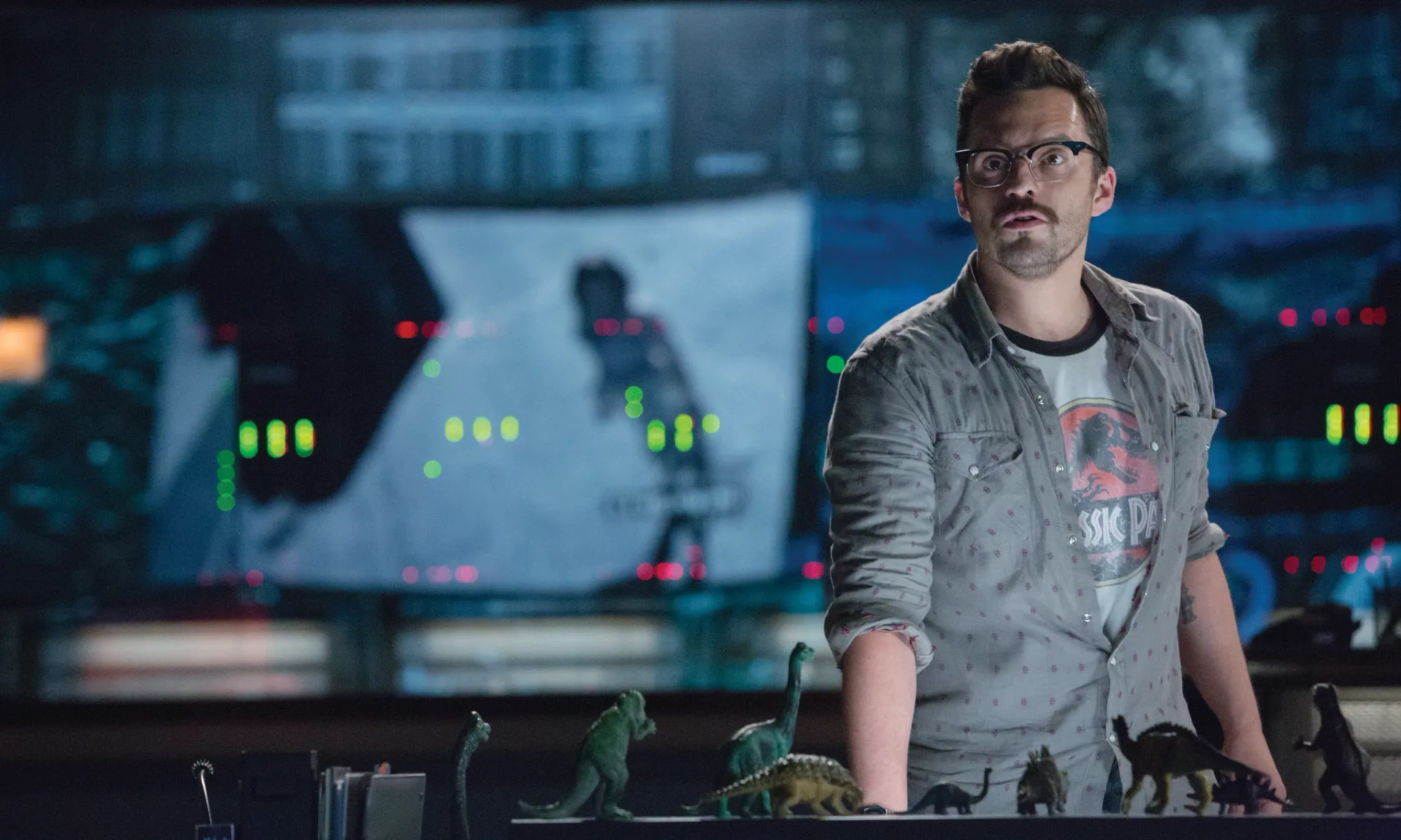 Jake Johnson in Jurassic World (2015)