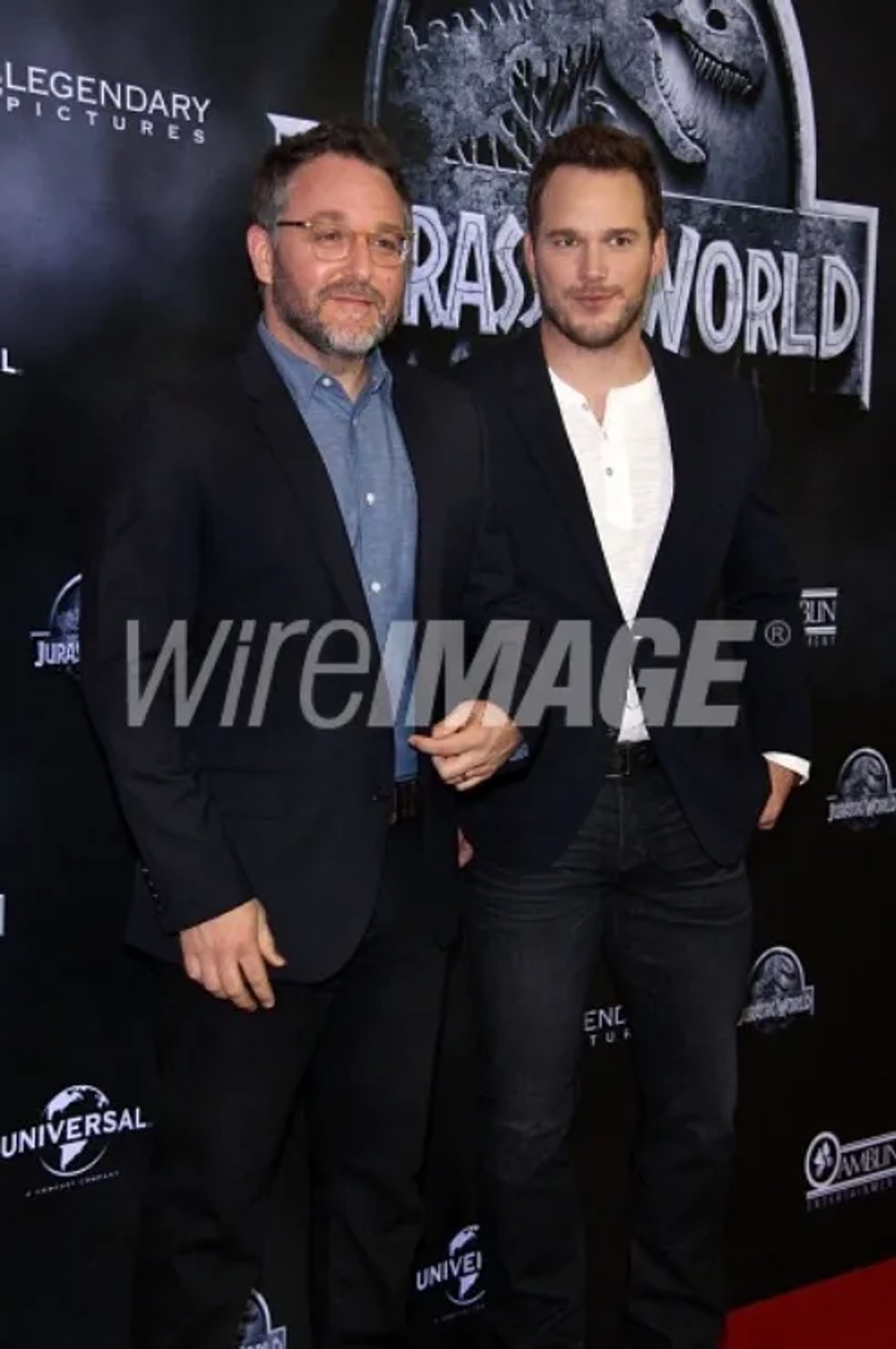 Chris Pratt and Colin Trevorrow at an event for Jurassic World (2015)