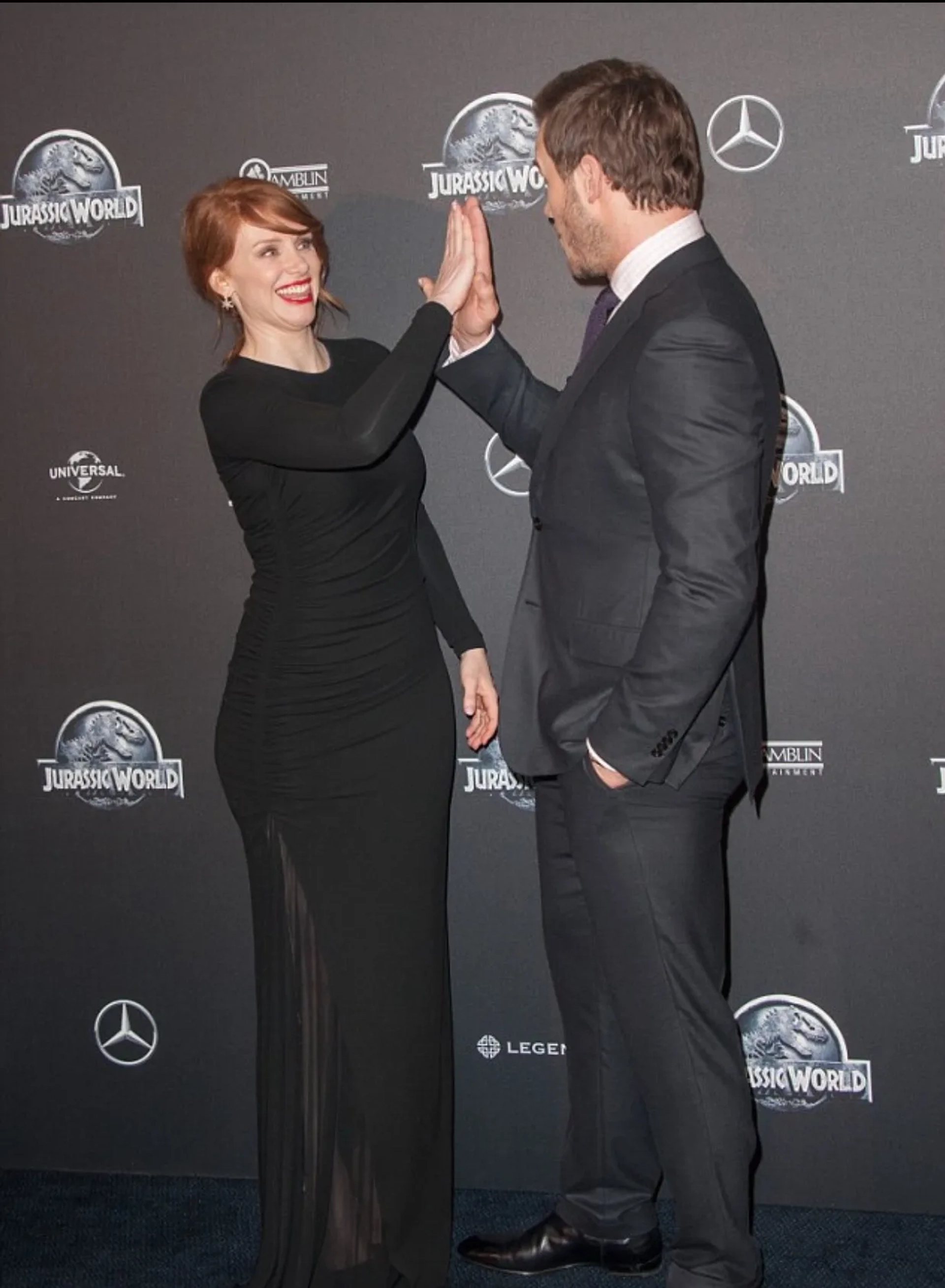 Bryce Dallas Howard and Chris Pratt at an event for Jurassic World (2015)