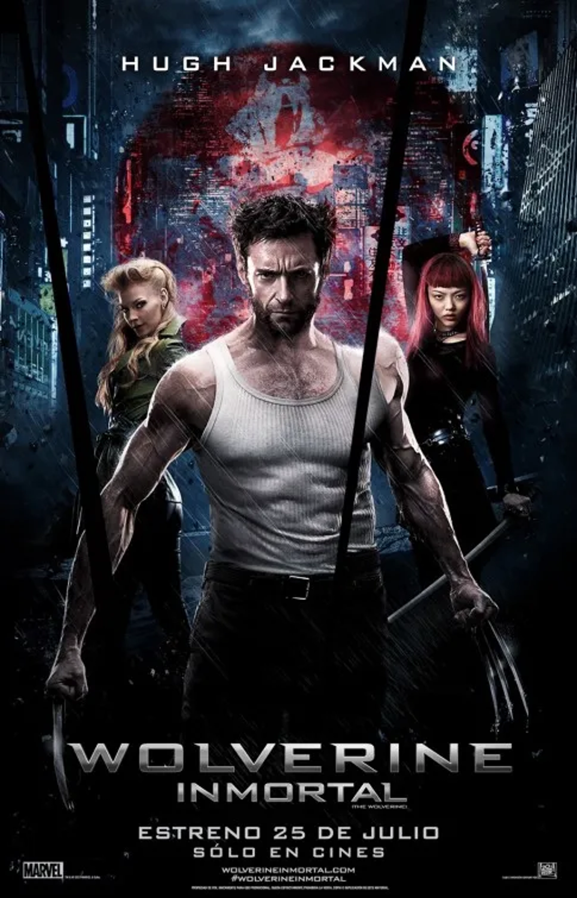 Hugh Jackman, Svetlana Khodchenkova, and Rila Fukushima in The Wolverine (2013)