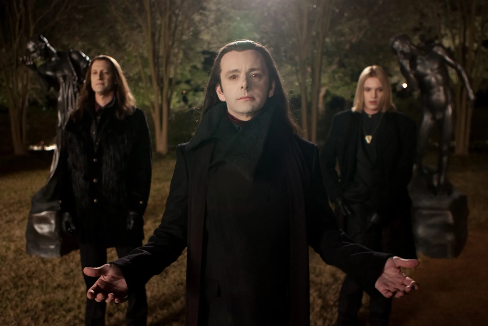 Christopher Heyerdahl, Michael Sheen, and Jamie Campbell Bower in The Twilight Saga: Breaking Dawn - Part 2 (2012)