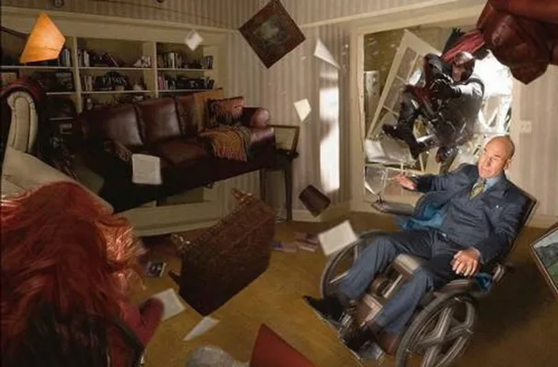 Famke Janssen, Patrick Stewart, and Ian McKellen in X-Men: The Last Stand (2006)