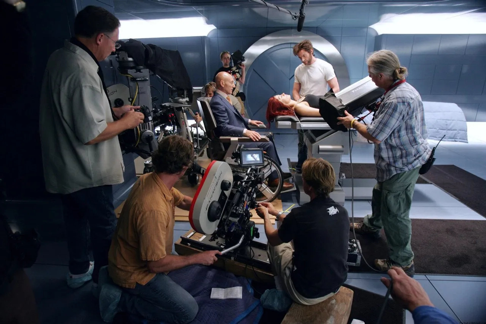Famke Janssen, Patrick Stewart, and Hugh Jackman in X-Men: The Last Stand (2006)