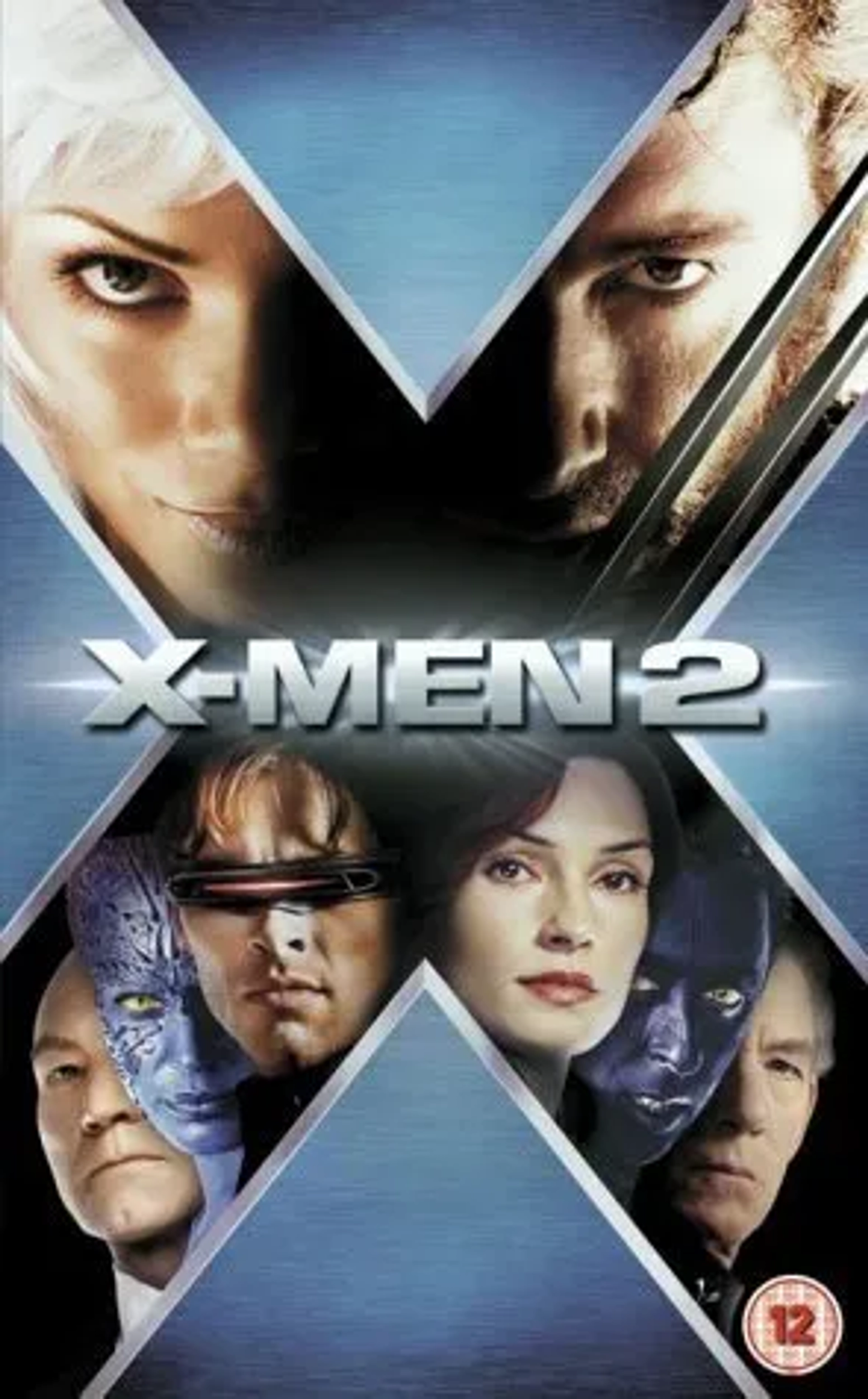Famke Janssen, Halle Berry, Alan Cumming, Patrick Stewart, James Marsden, Ian McKellen, Rebecca Romijn, and Hugh Jackman in X2 (2003)
