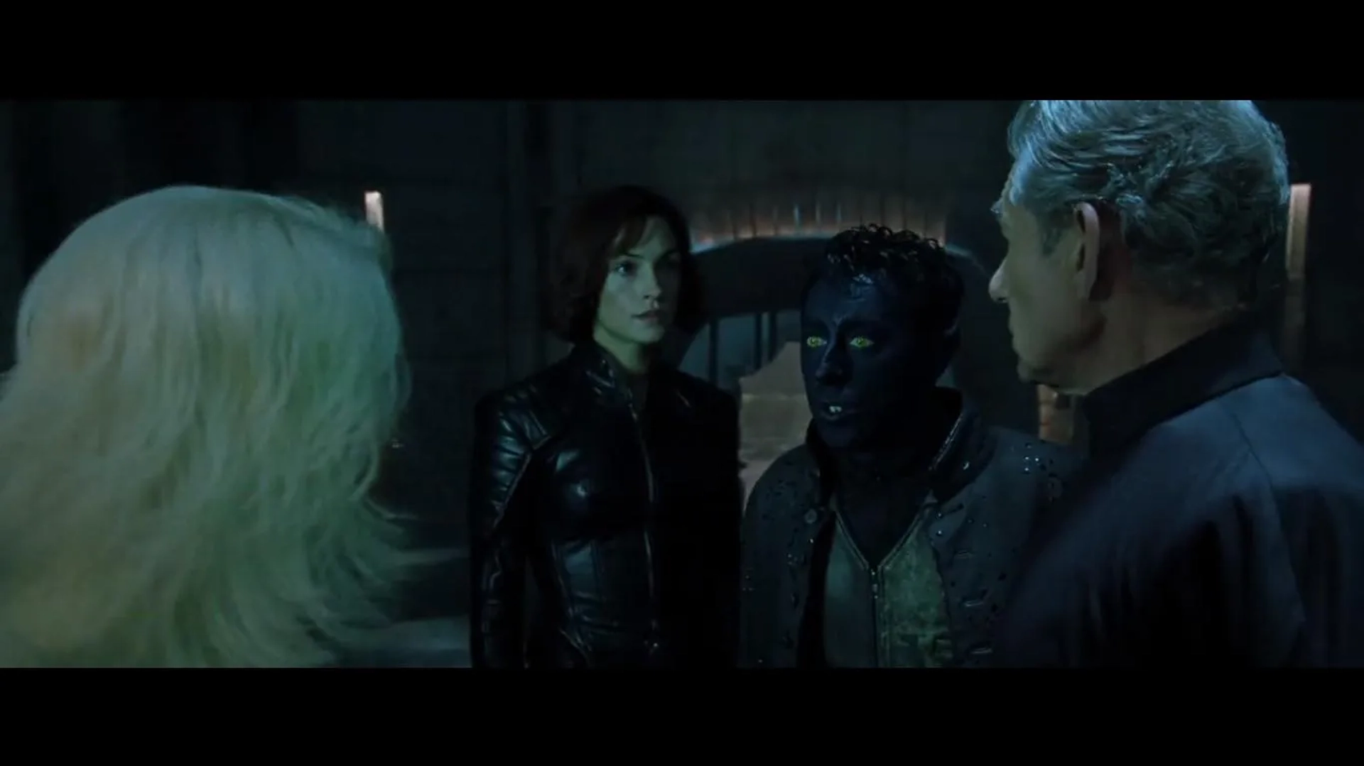 Famke Janssen, Halle Berry, Alan Cumming, and Ian McKellen in X2 (2003)