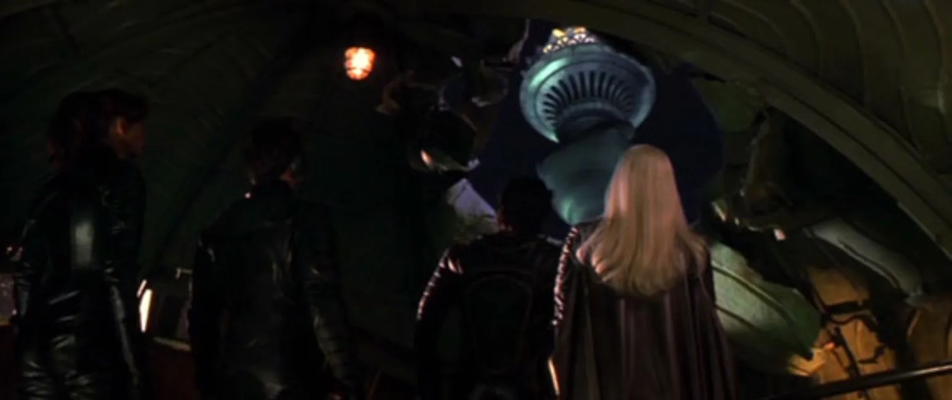 Famke Janssen, Halle Berry, James Marsden, and Hugh Jackman in X-Men (2000)