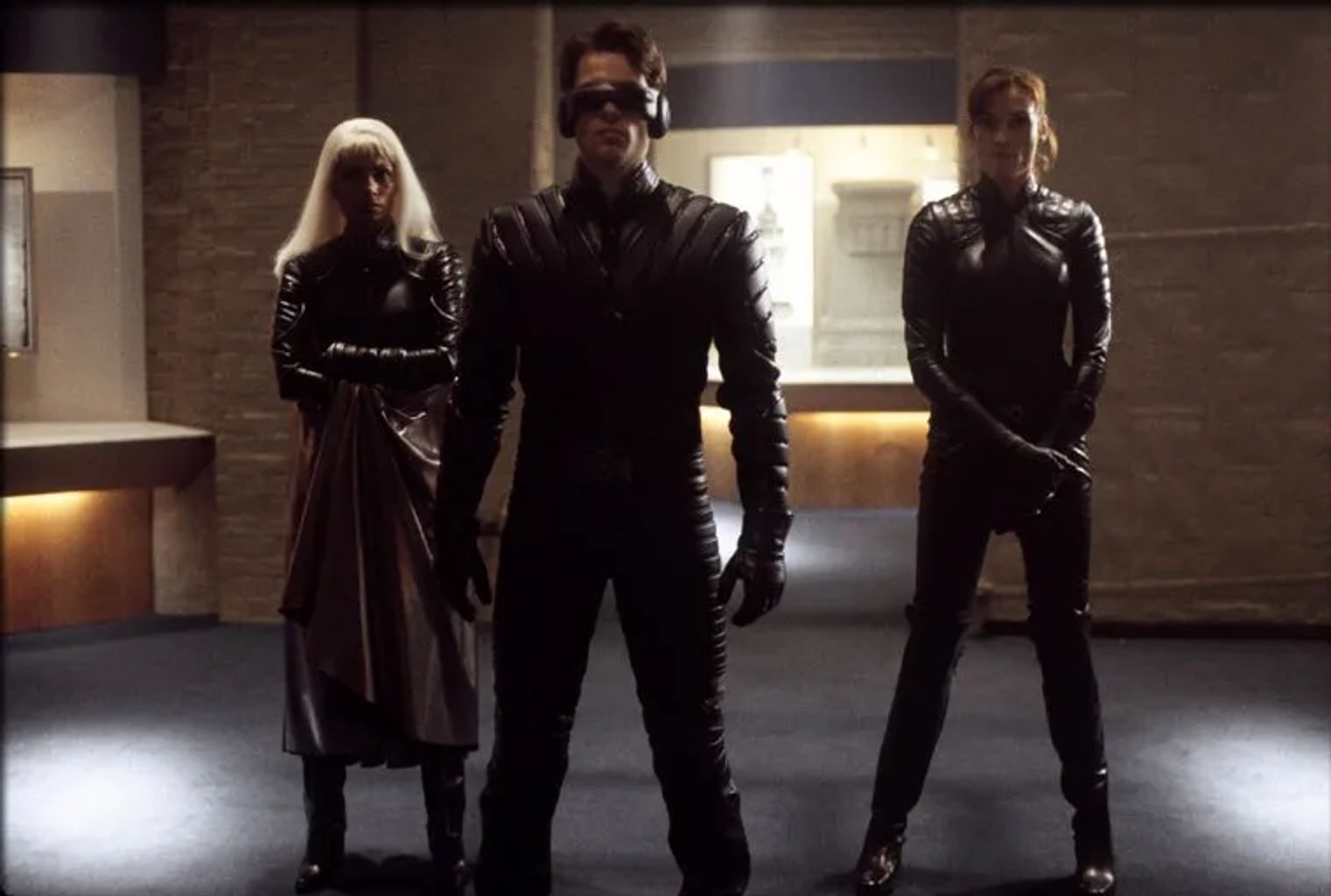 Famke Janssen, Halle Berry, and James Marsden in X-Men (2000)