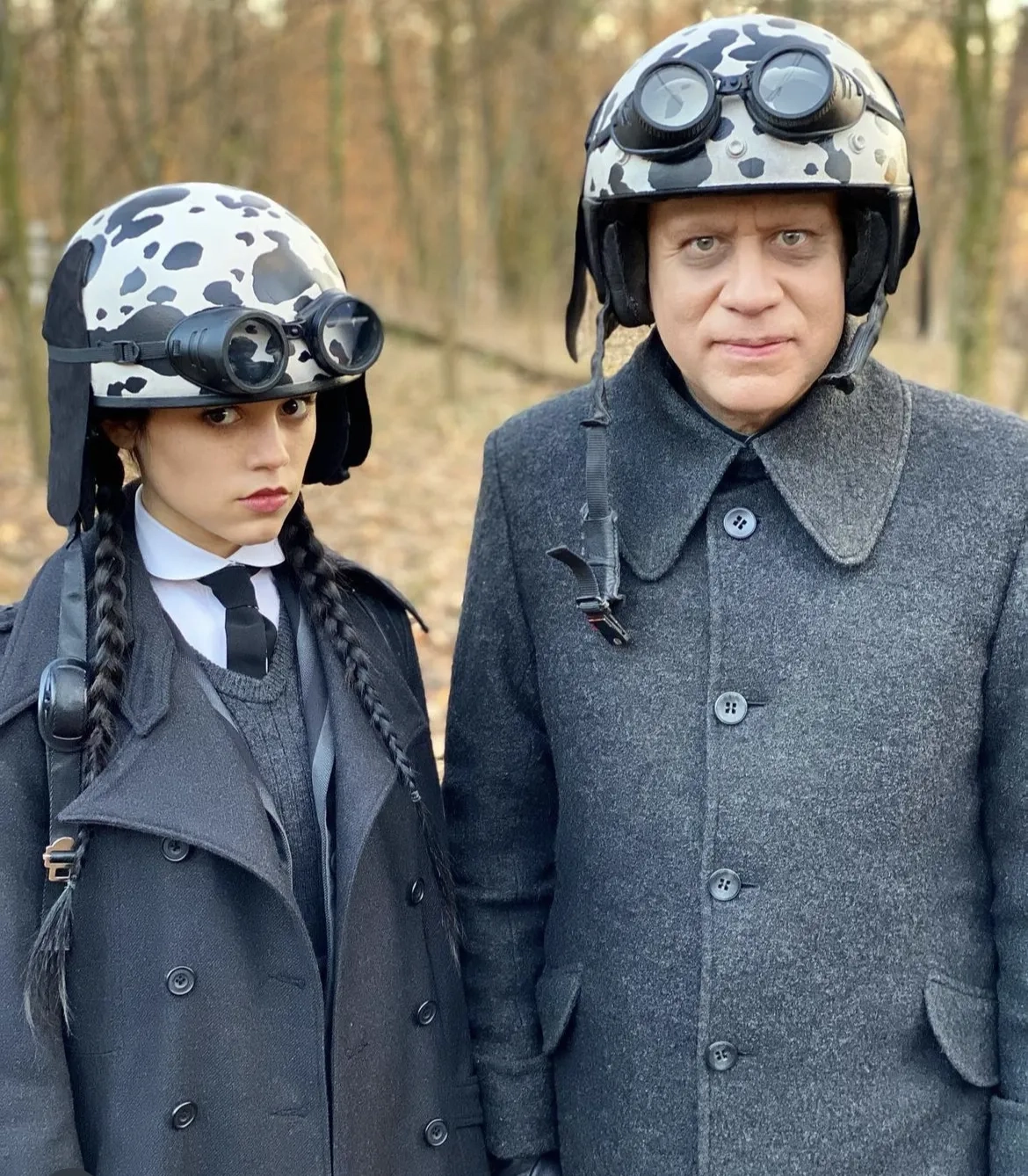 Fred Armisen and Jenna Ortega in Wednesday (2022)