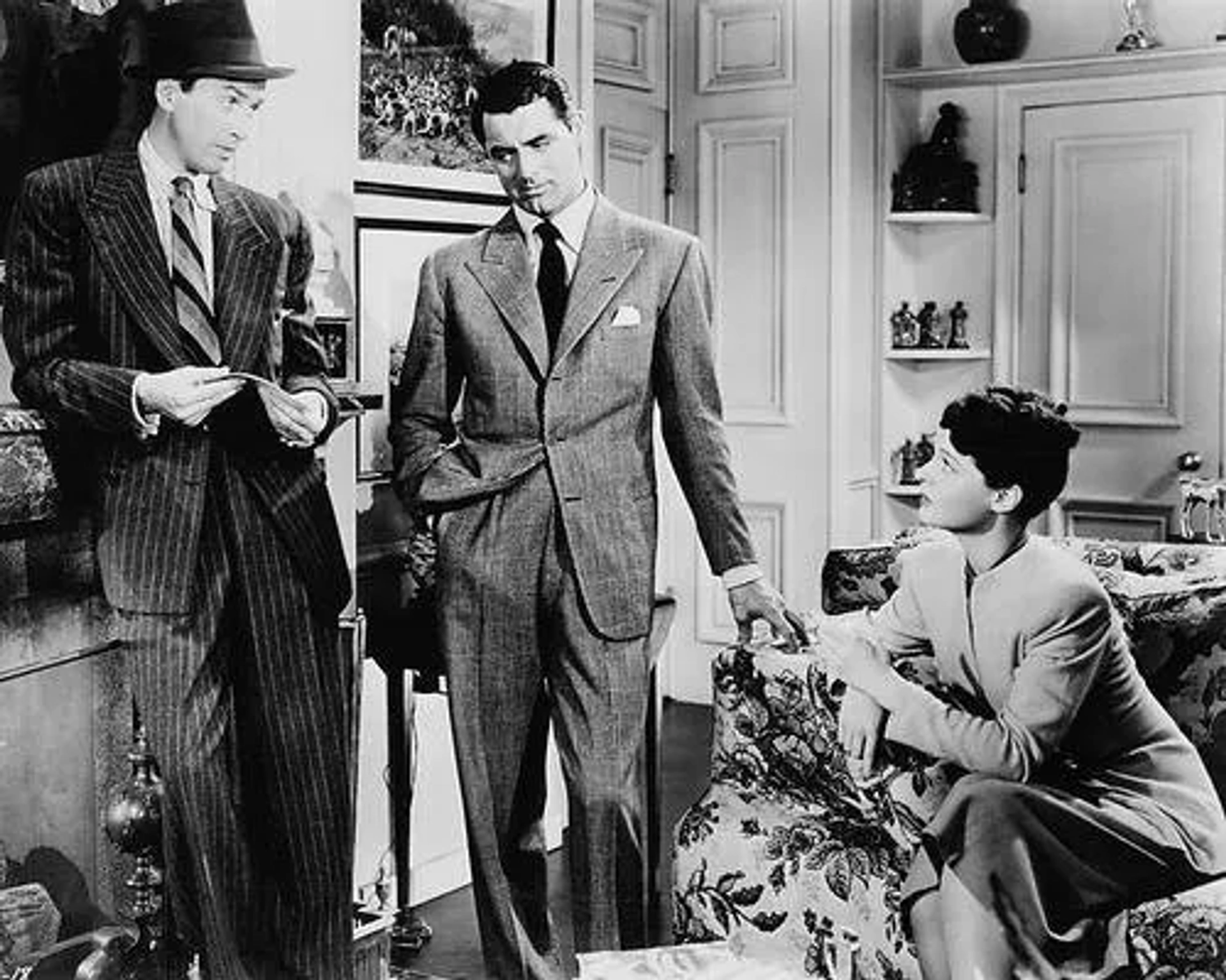 Cary Grant, James Stewart, and Ruth Hussey in The Philadelphia Story (1940)