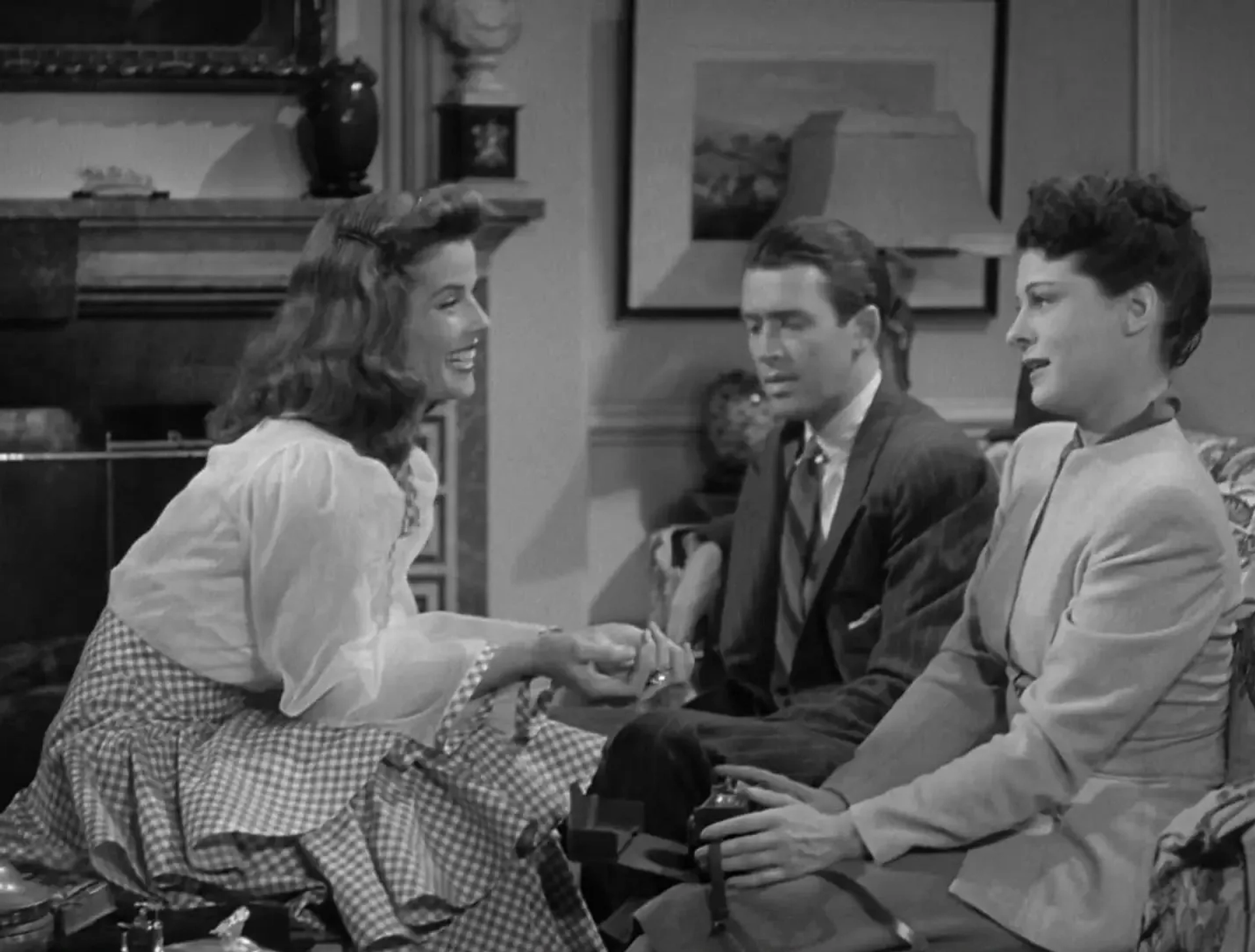 Katharine Hepburn, James Stewart, and Ruth Hussey in The Philadelphia Story (1940)