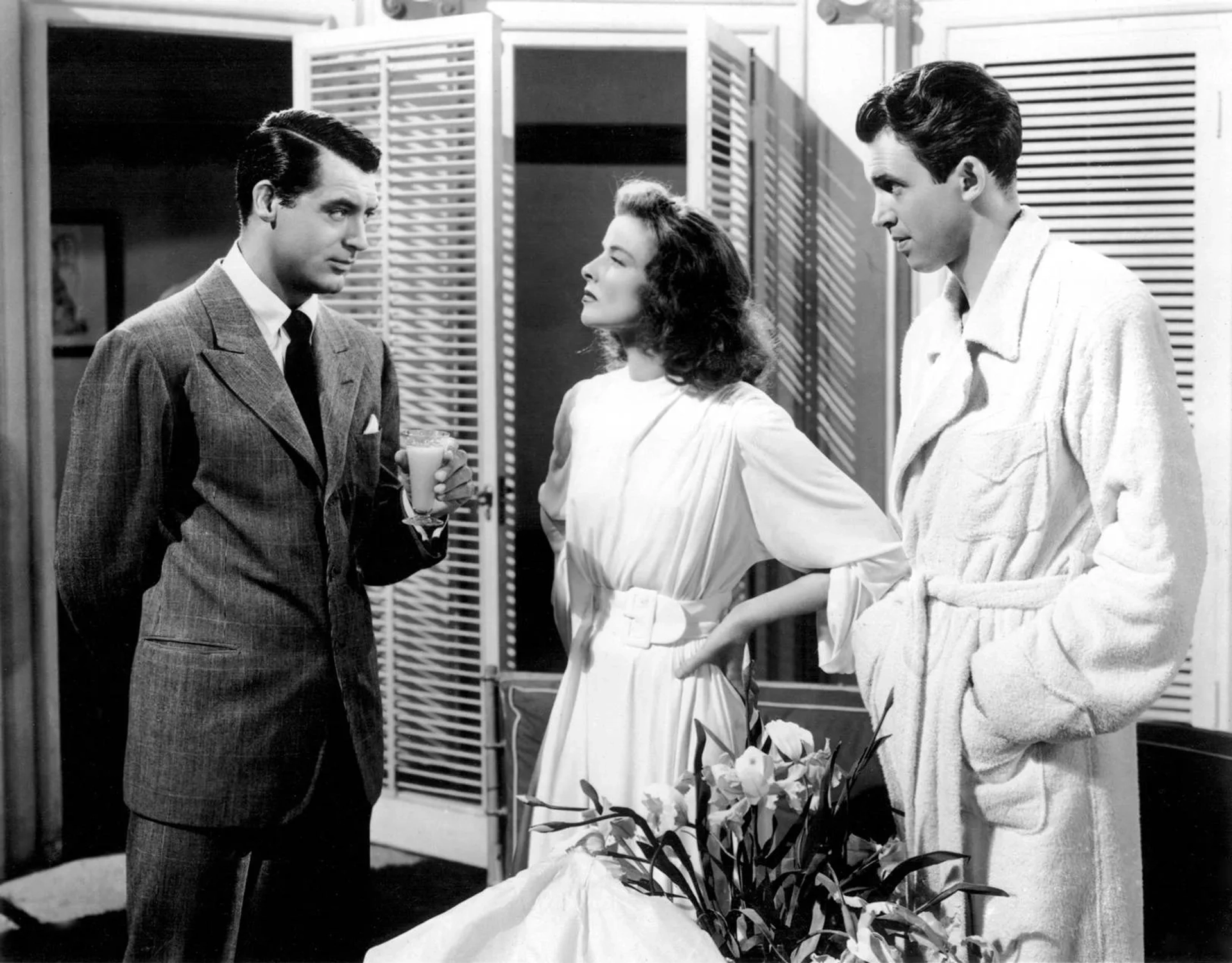 Cary Grant, Katharine Hepburn, and James Stewart in The Philadelphia Story (1940)