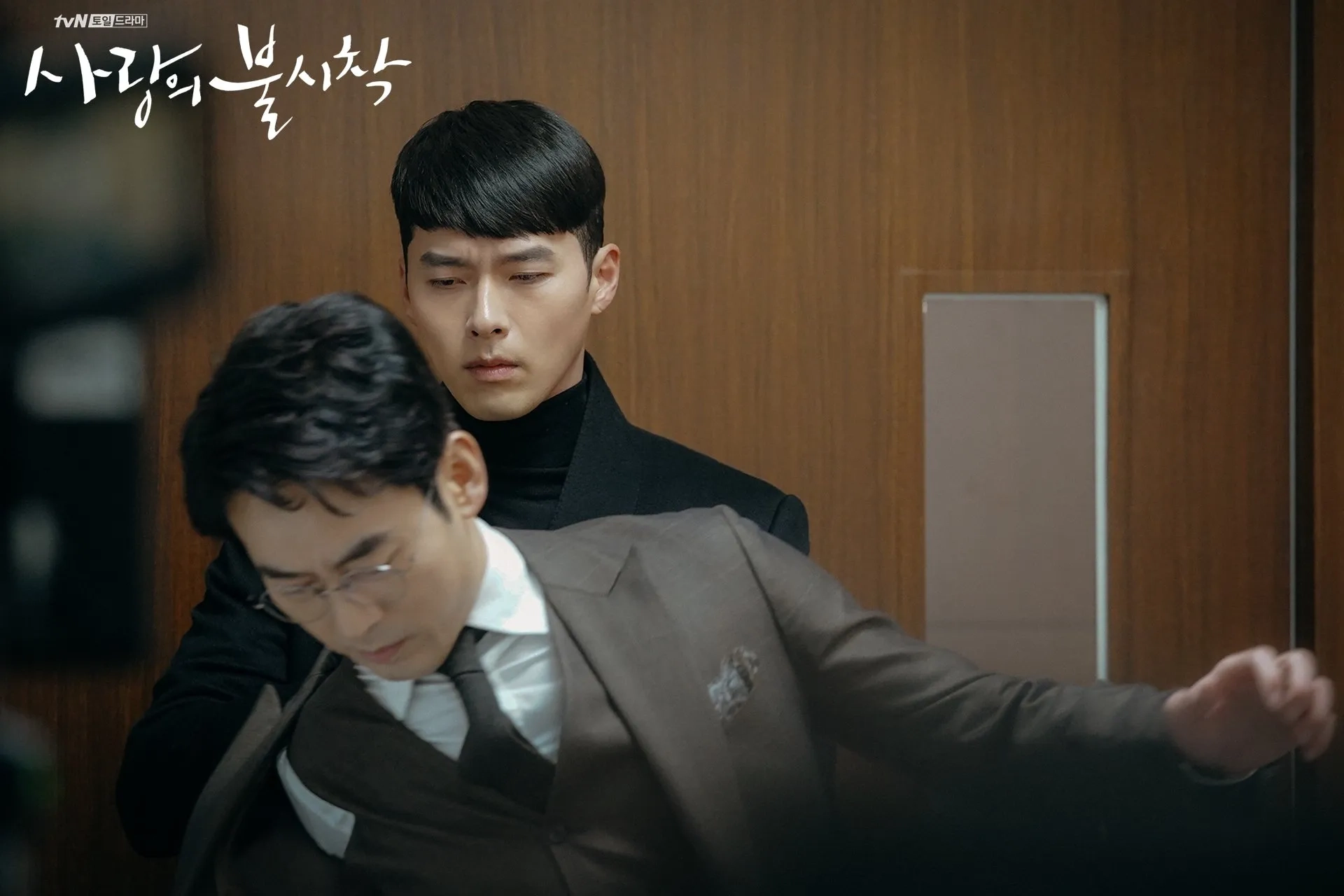 Hyun Bin and Park Hyoung-soo in Crash Landing on You (2019)