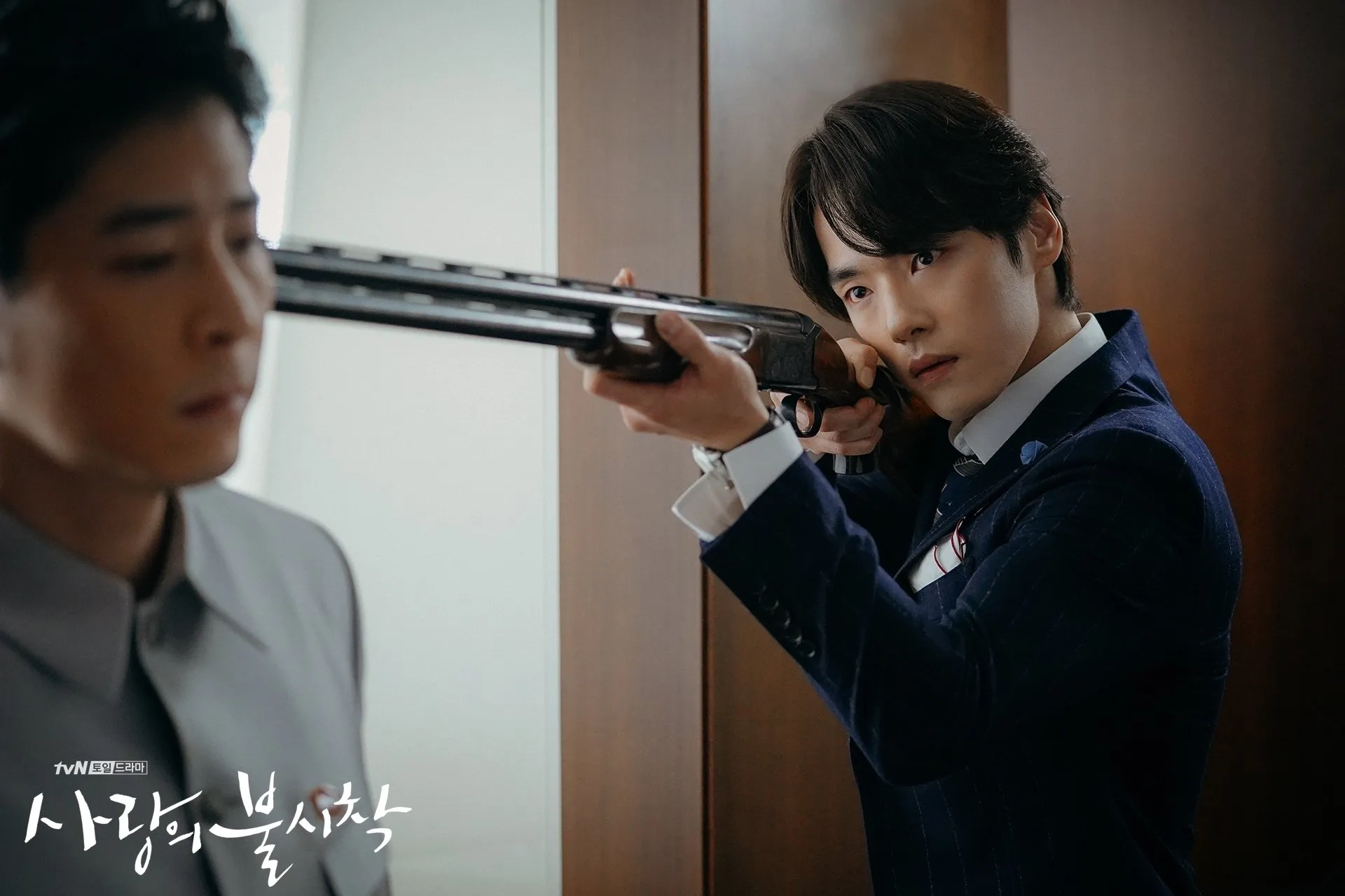 Hong Woo-jin and Kim Jung-hyun in Crash Landing on You (2019)