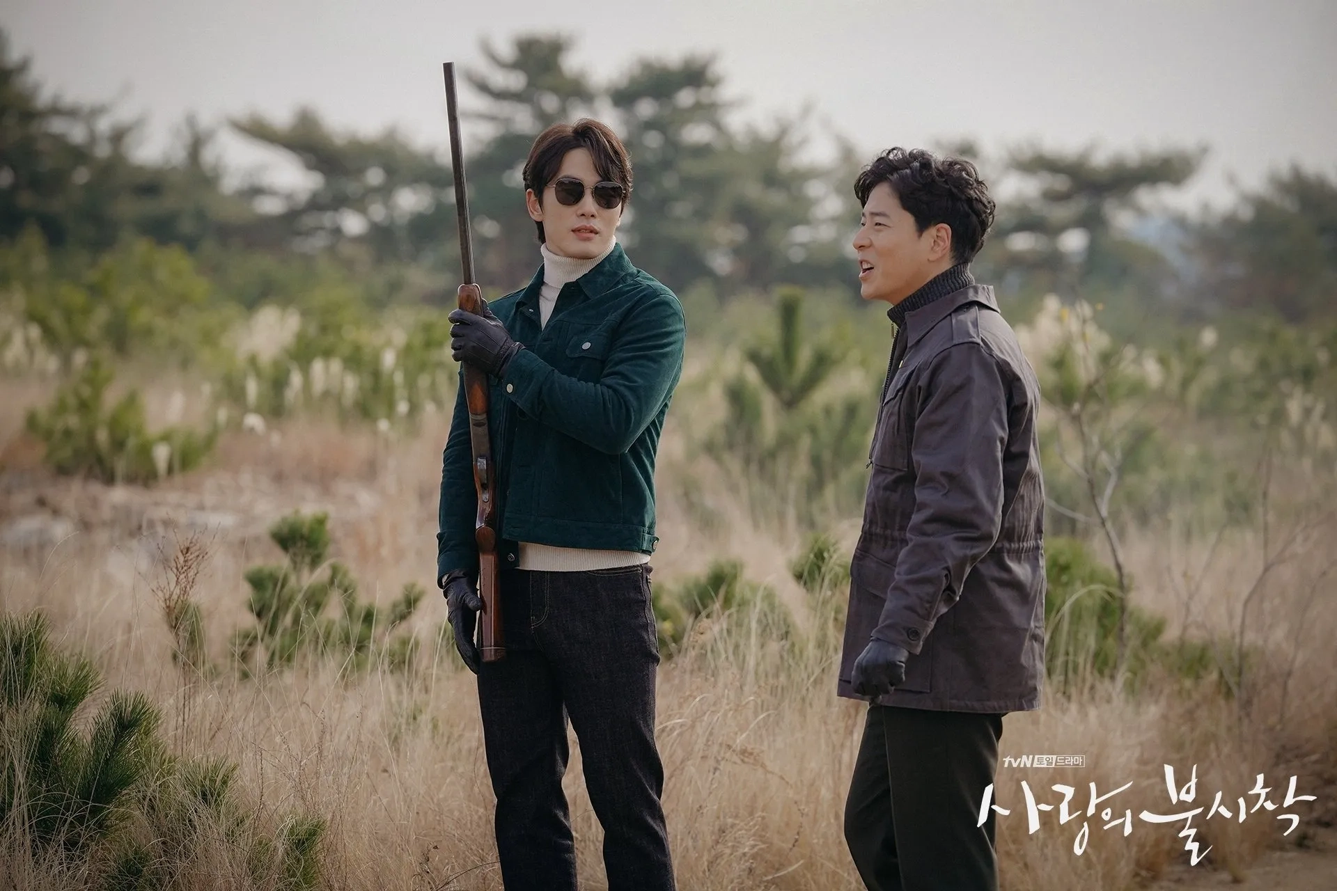 Hong Woo-jin and Kim Jung-hyun in Crash Landing on You (2019)