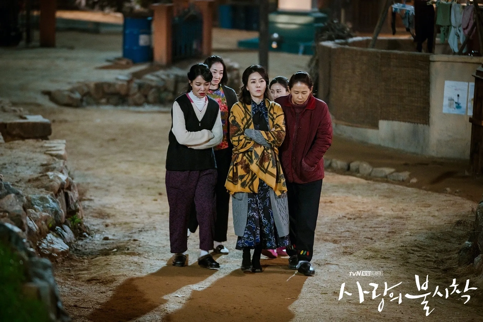 Kim Jung-nan, Woon Jung-won, Cha Cheong-hwa, Kim Sun-young, and Kim Ah-ra in Crash Landing on You (2019)