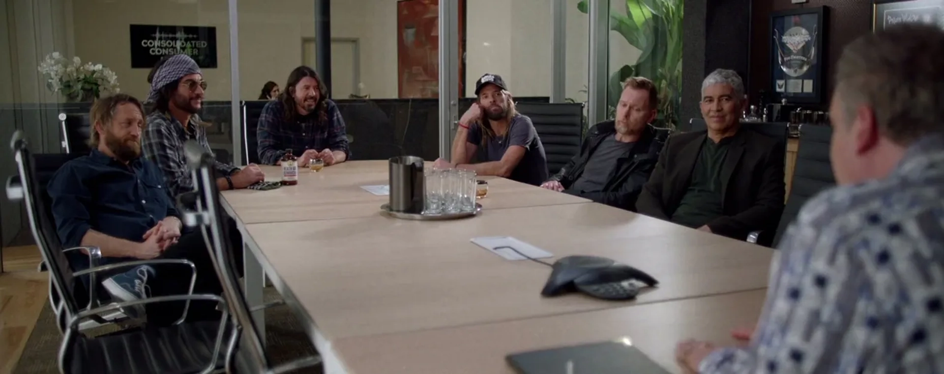 Dave Grohl, Nate Mendel, Pat Smear, Taylor Hawkins, Chris Shiflett, and Rami Jaffee in Studio 666 (2022)