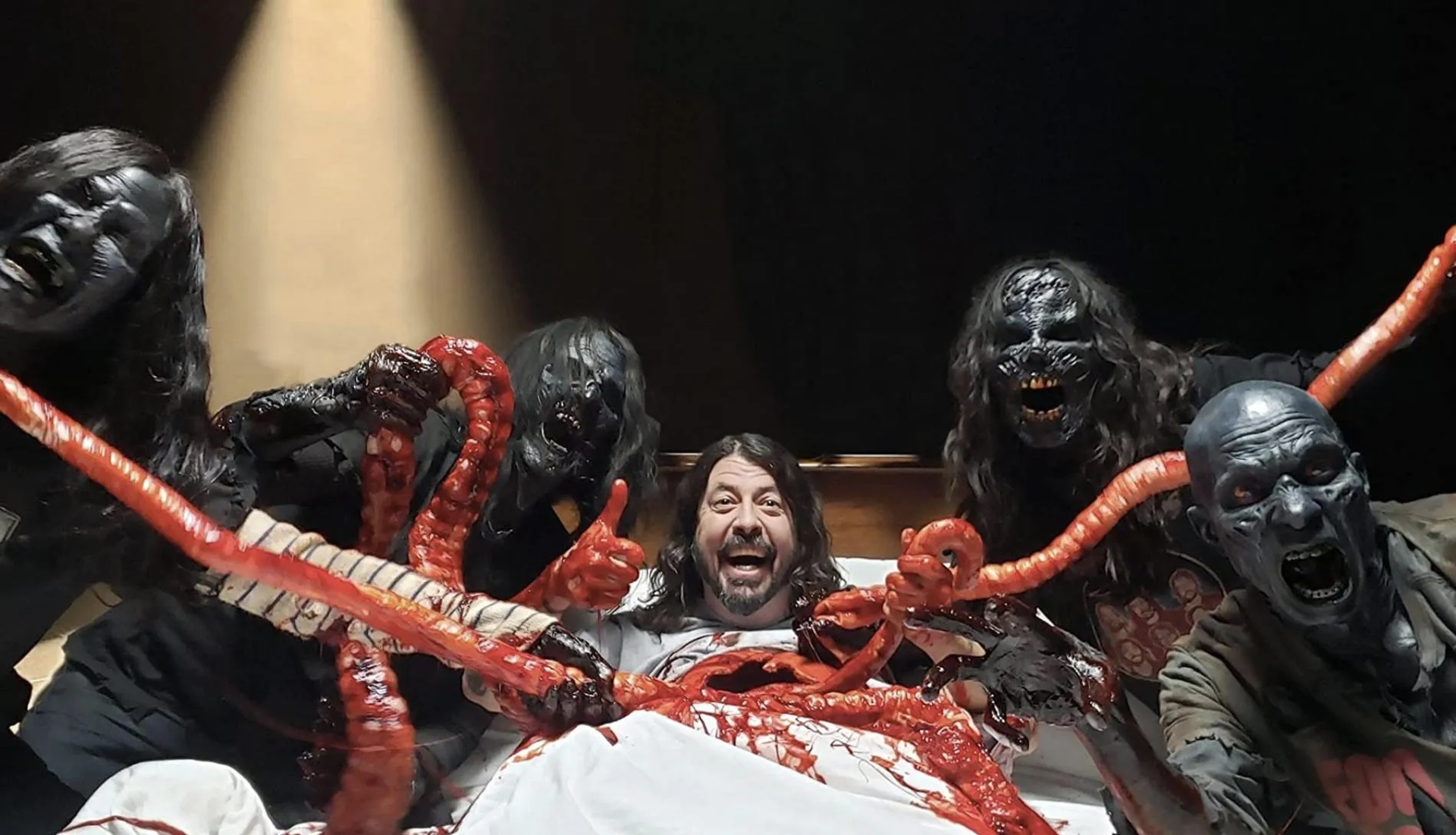 BEHIND THE SCENES on "Studio 666" with Dave Grohl and his Zombie Nightmare Squad.